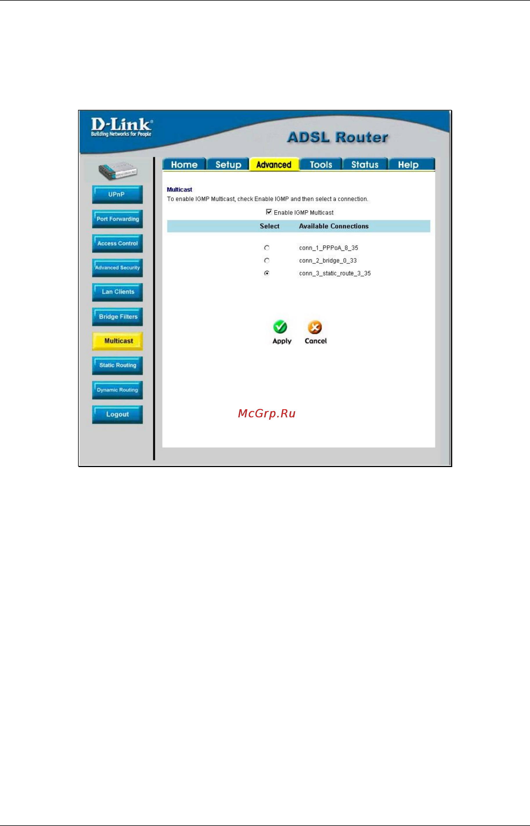 D-Link DSL-562T [59/89] Multicast pass through