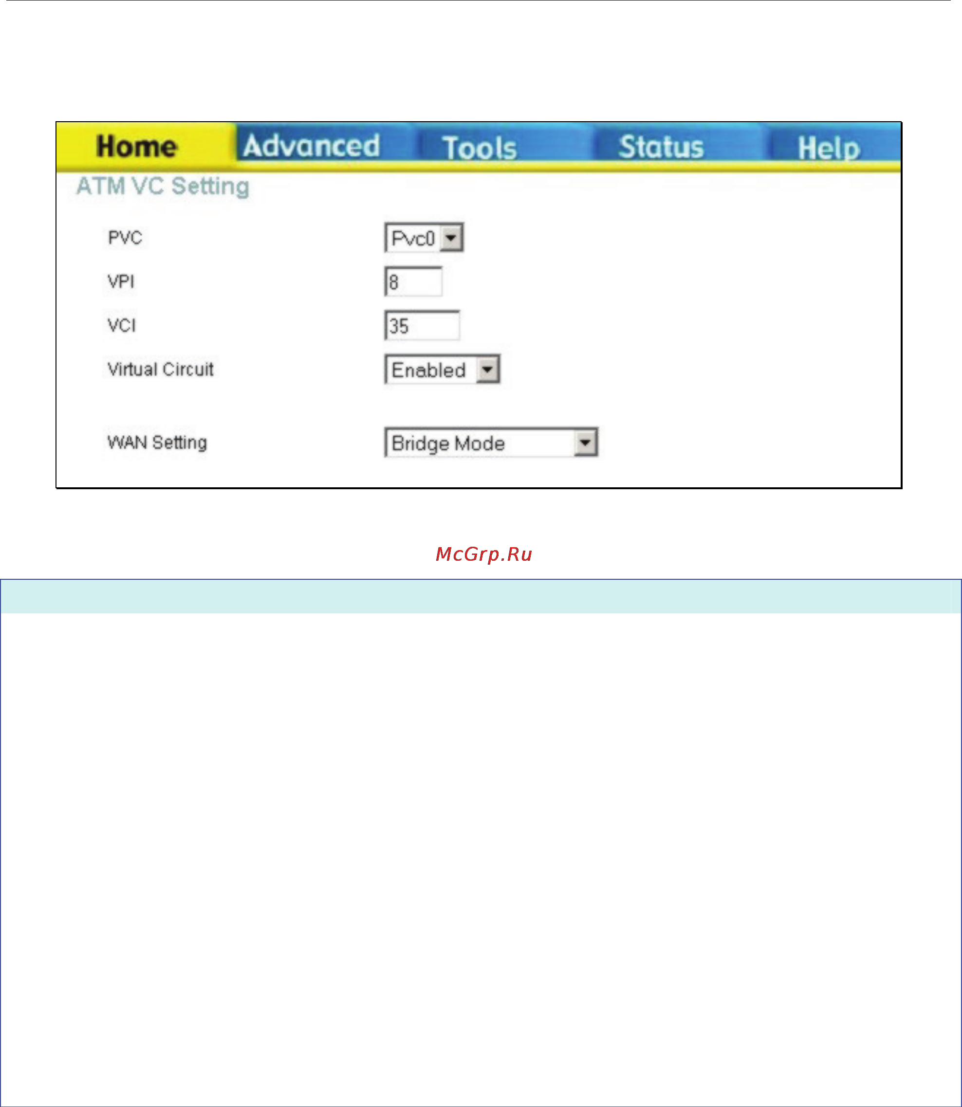 D-Link DSL-584T [42/101] Atm vc settings