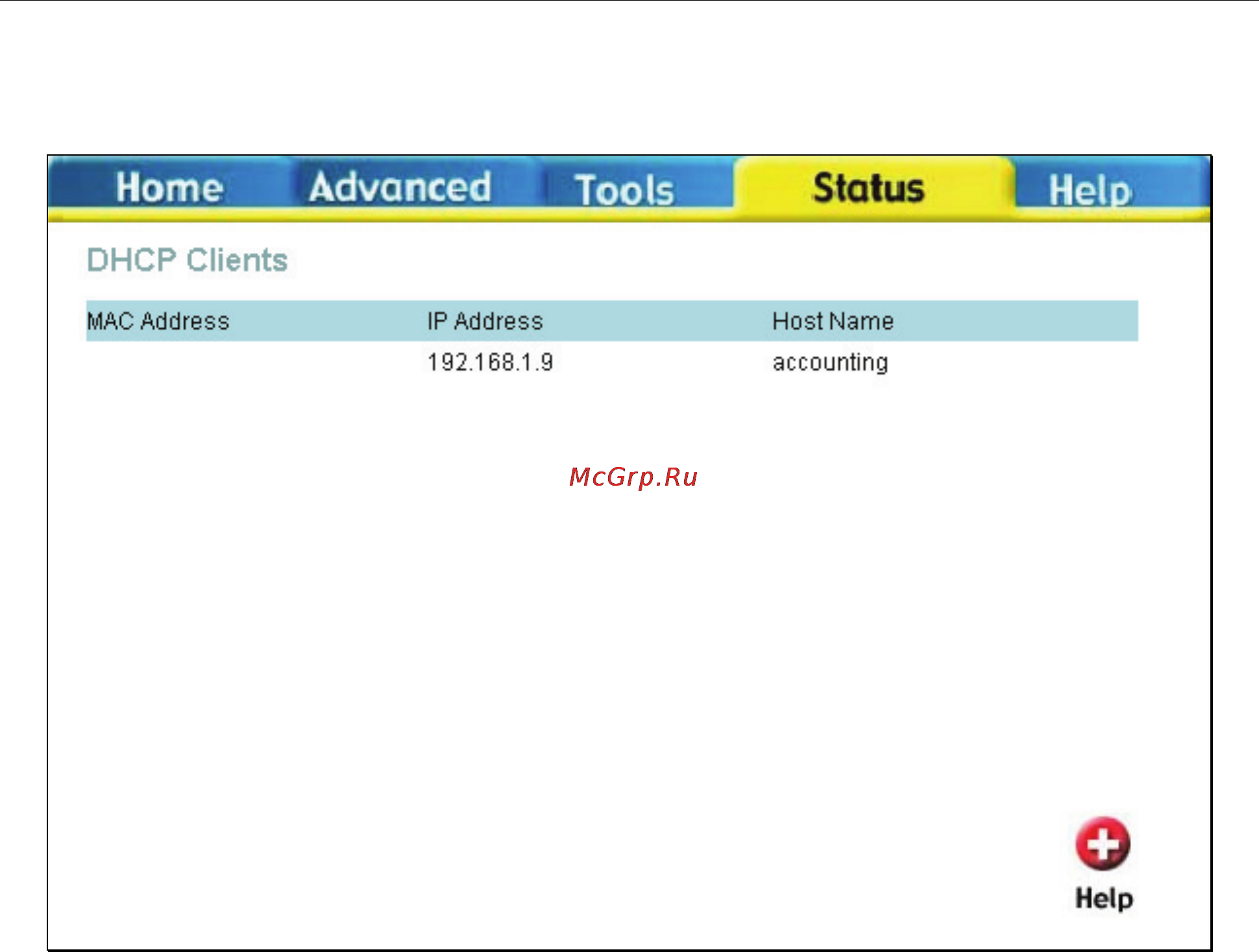 D-Link DSL-584T [86/101] Dhcp clients