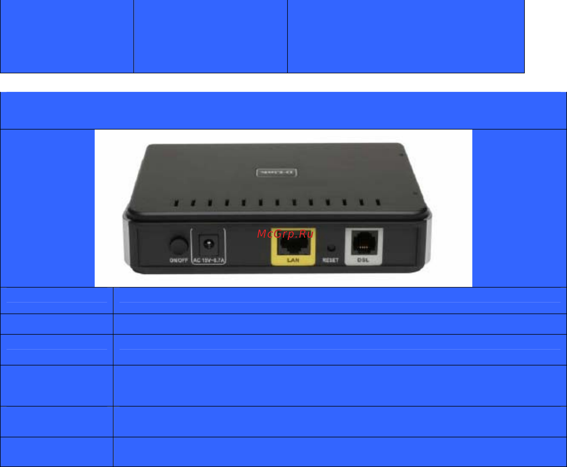 D-Link DSL-2300U [5/49] Вид задней панели