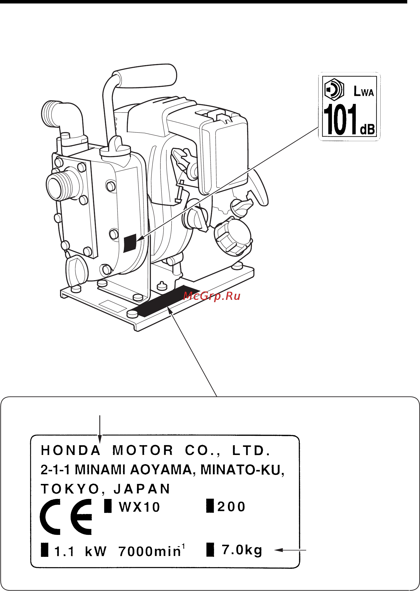 Honda WX10 Инструкция по эксплуатации онлайн [7/38] 16228