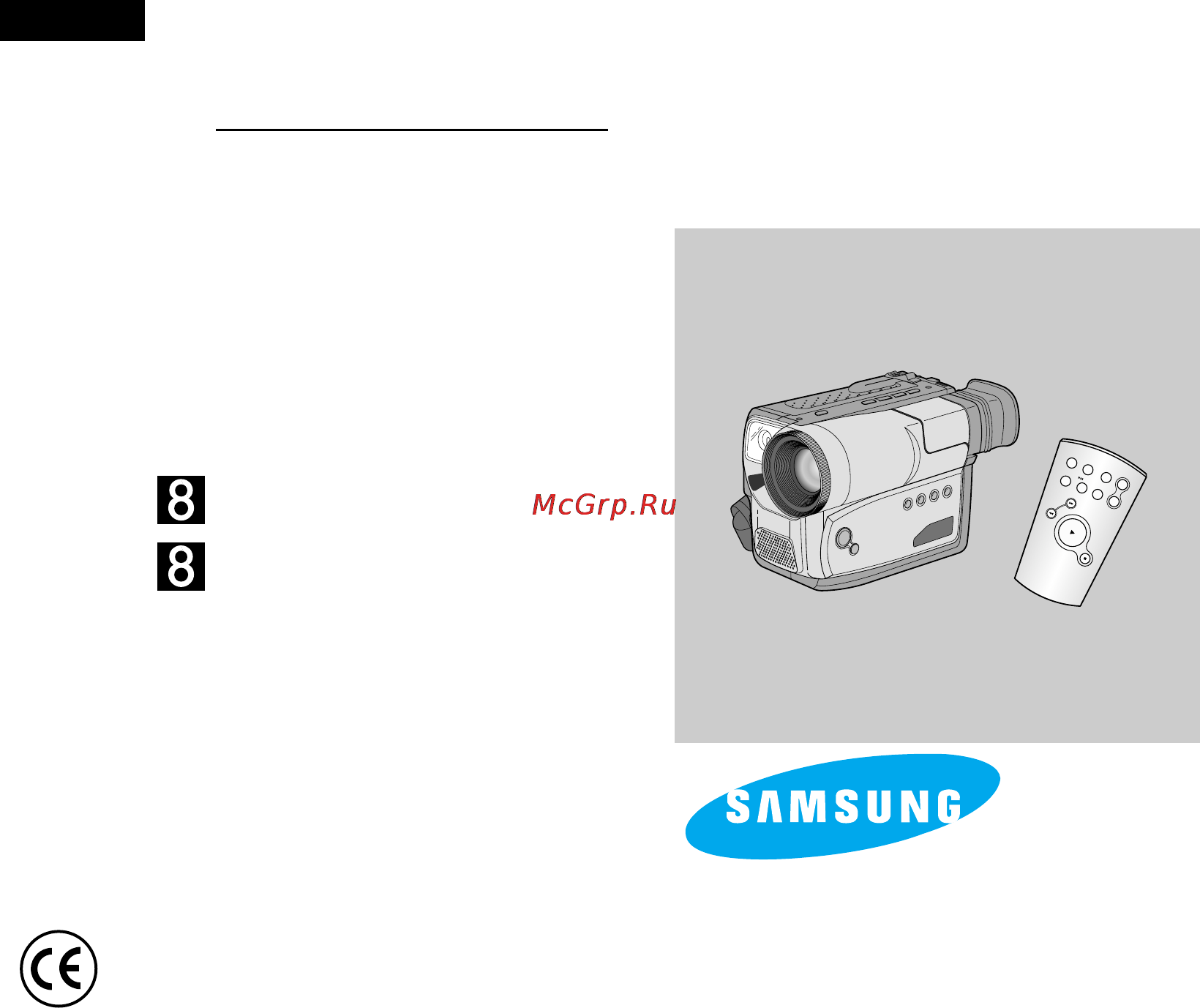Samsung VP-W87 Инструкция по эксплуатации онлайн