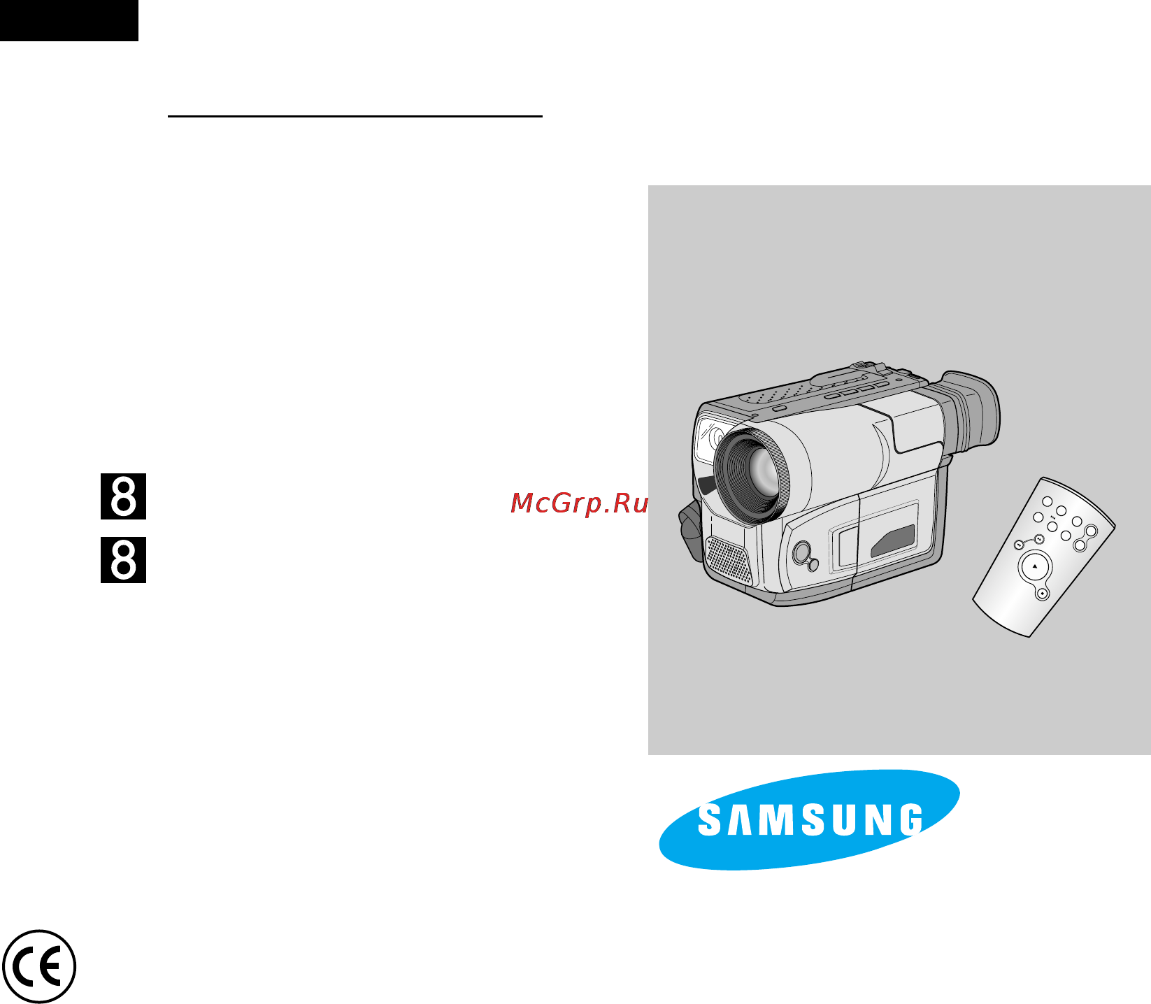 Samsung VP-L800 Инструкция по эксплуатации онлайн