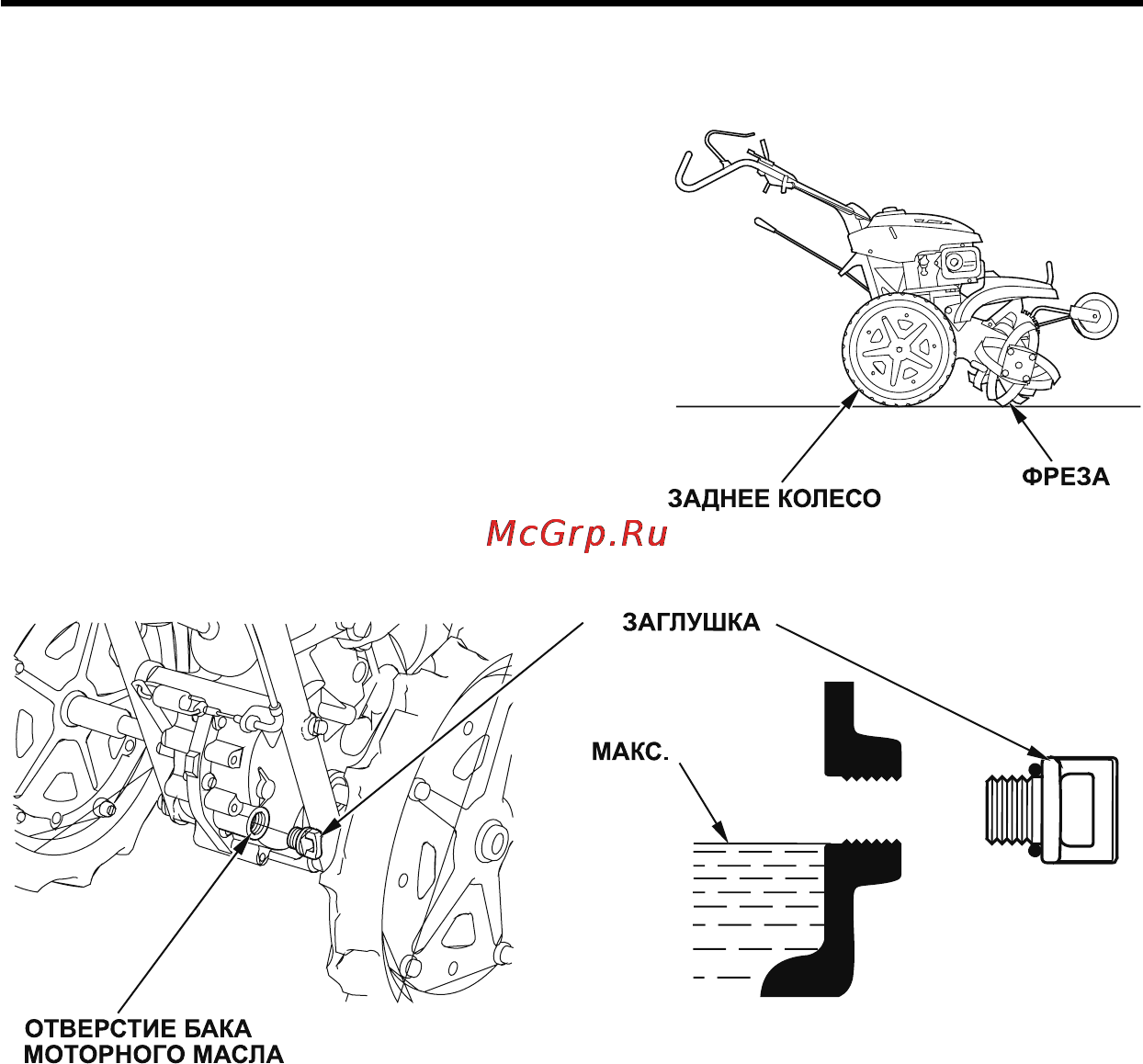 Honda FF500 [40/62] Проверка уровня масла в редукторе