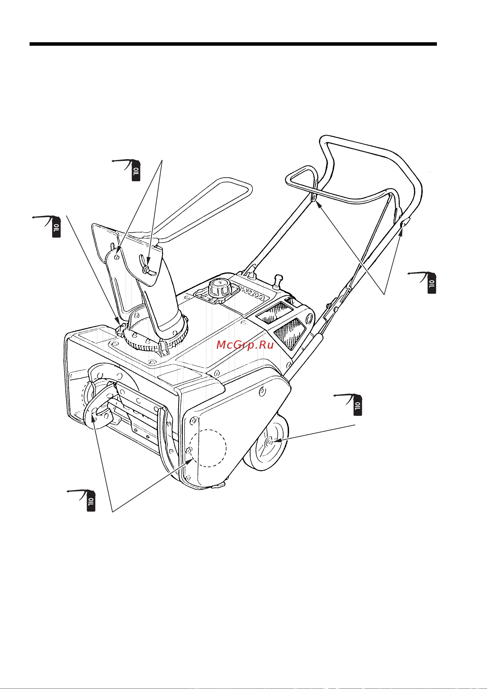 Honda HS621 [49/54] Нанесите масло на указанные ниже элементы для их смазки и защиты от коррозии