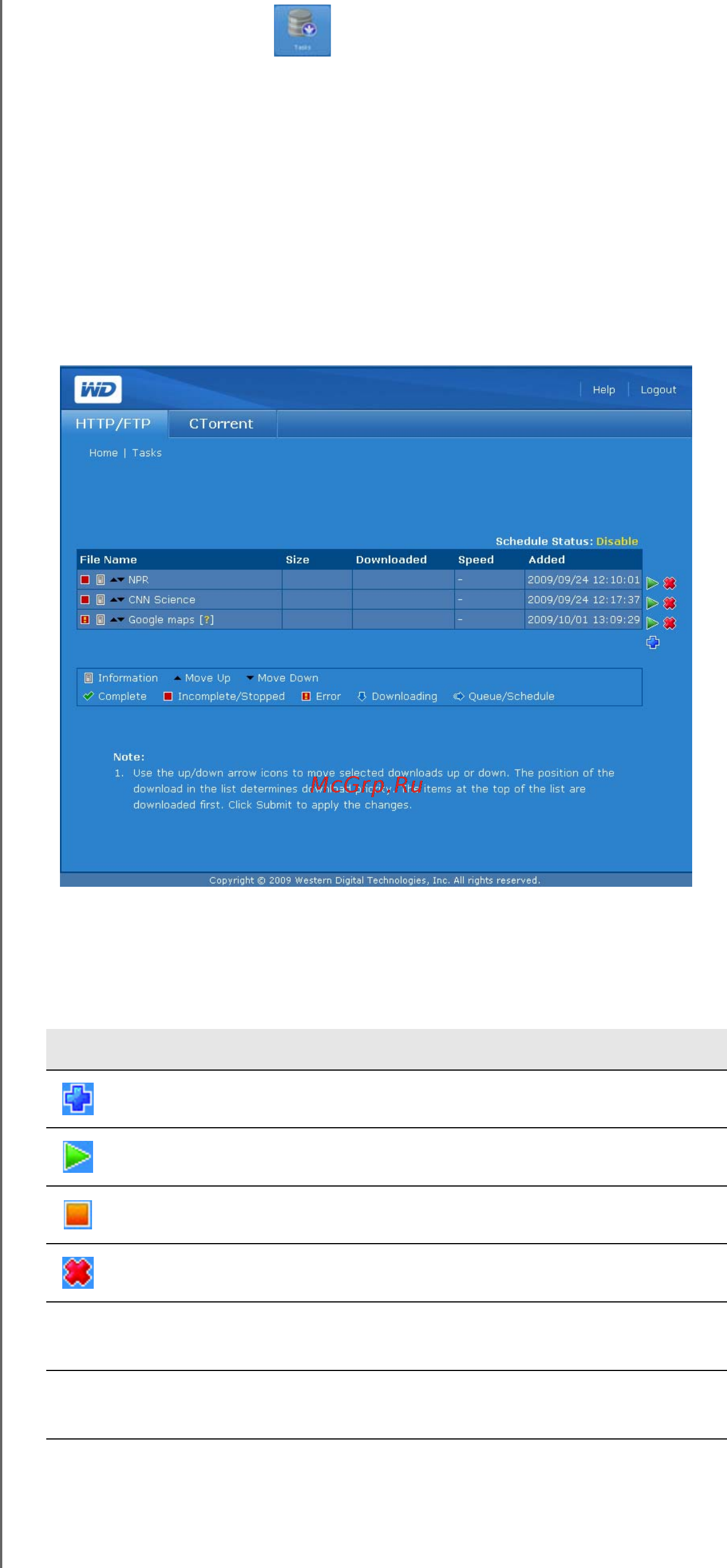 Western Digital WDH1NC20000E 2Tb [172/217] Tasks задания