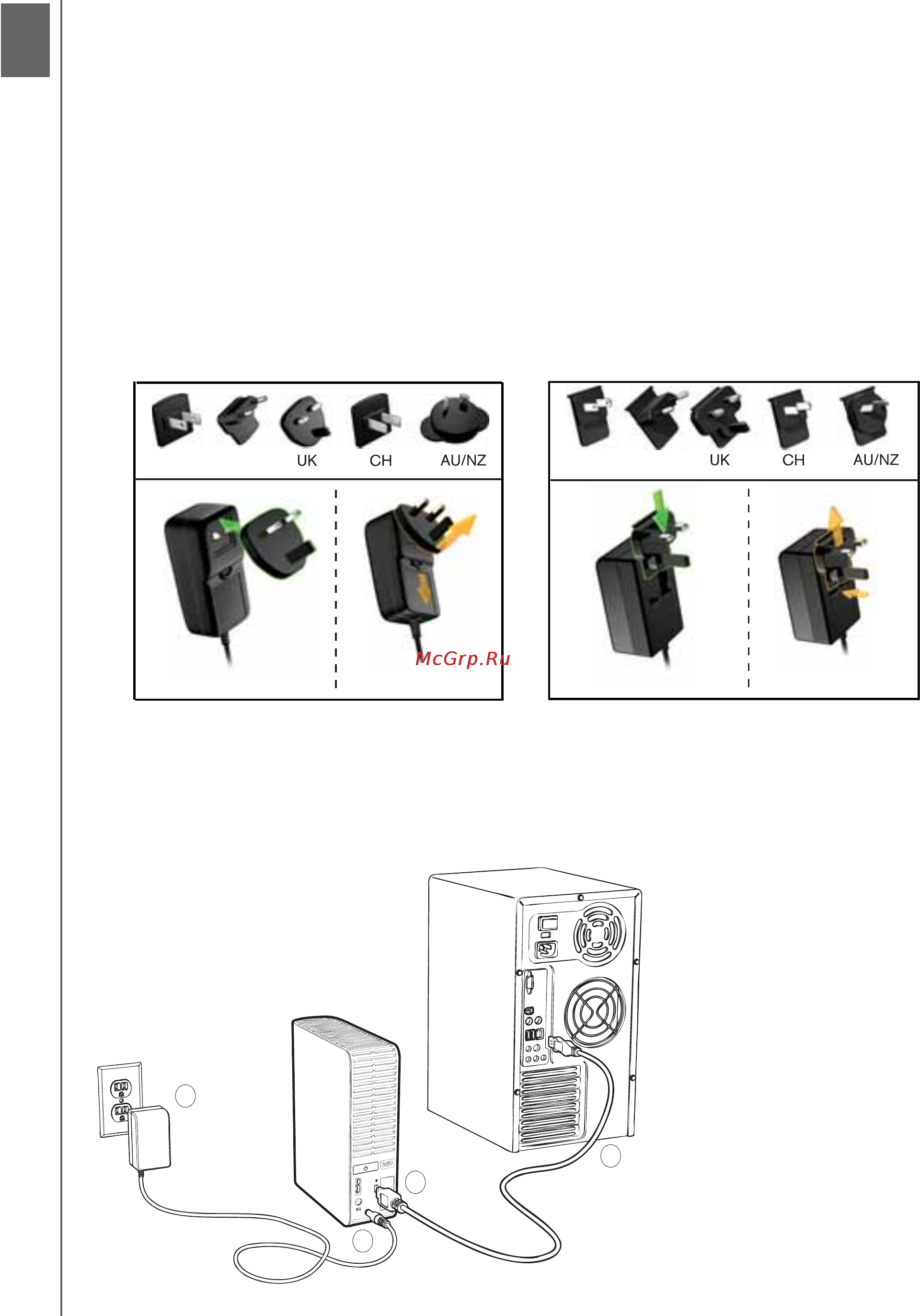 Western Digital WDBJRH0010HBK [11/85] Подключение накопителя