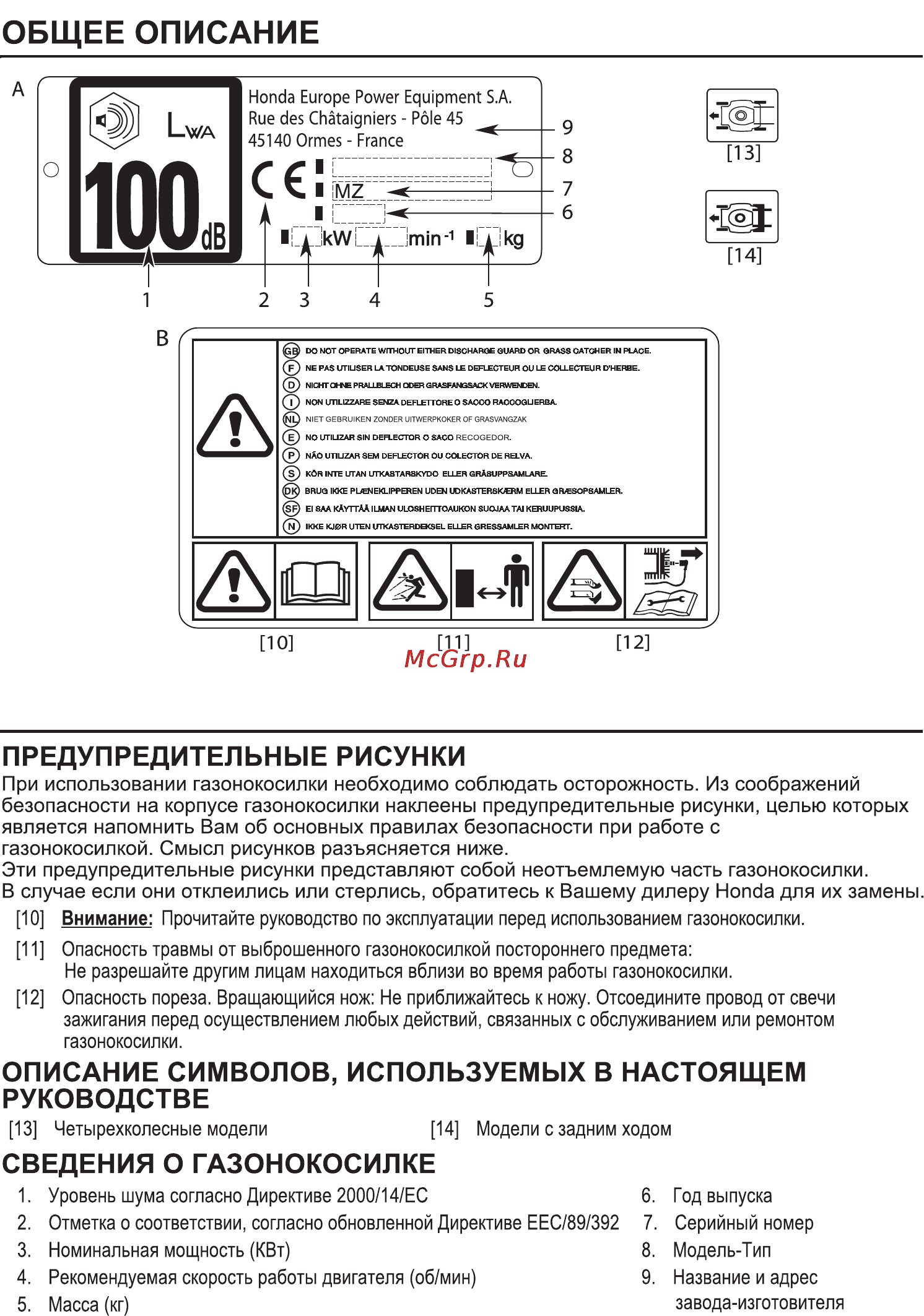 Honda HRD536K3 Инструкция по эксплуатации онлайн [7/43] 16746