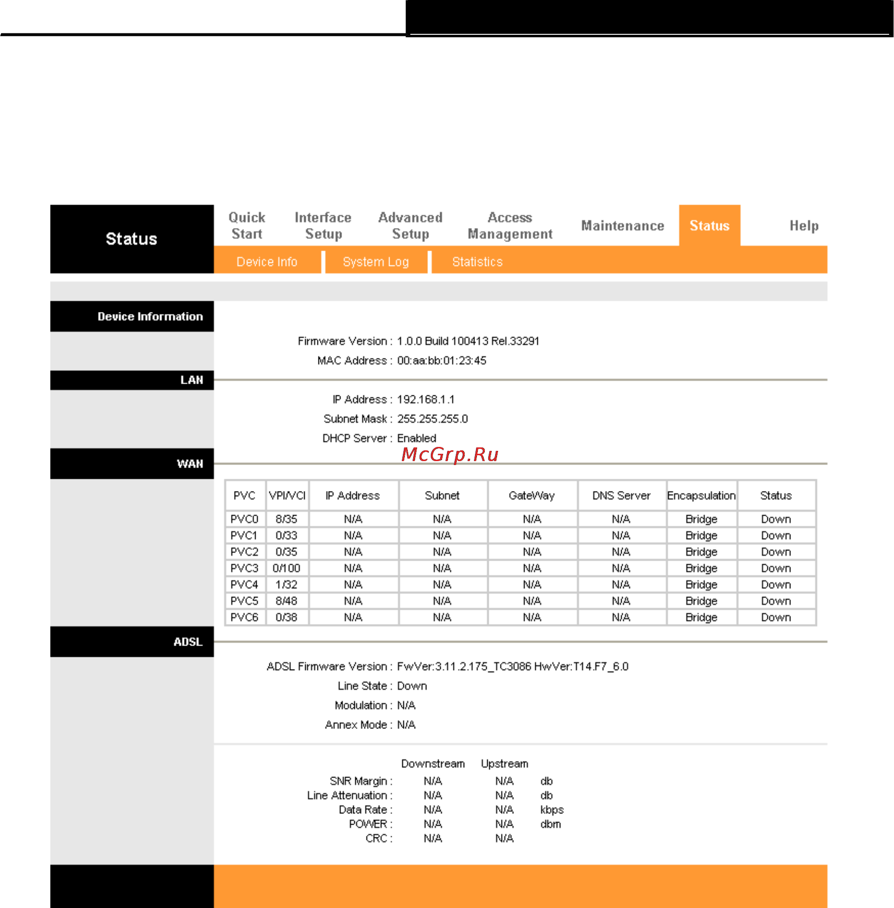 Tp-Link TD-W8961ND [33/110] System log системный журнал