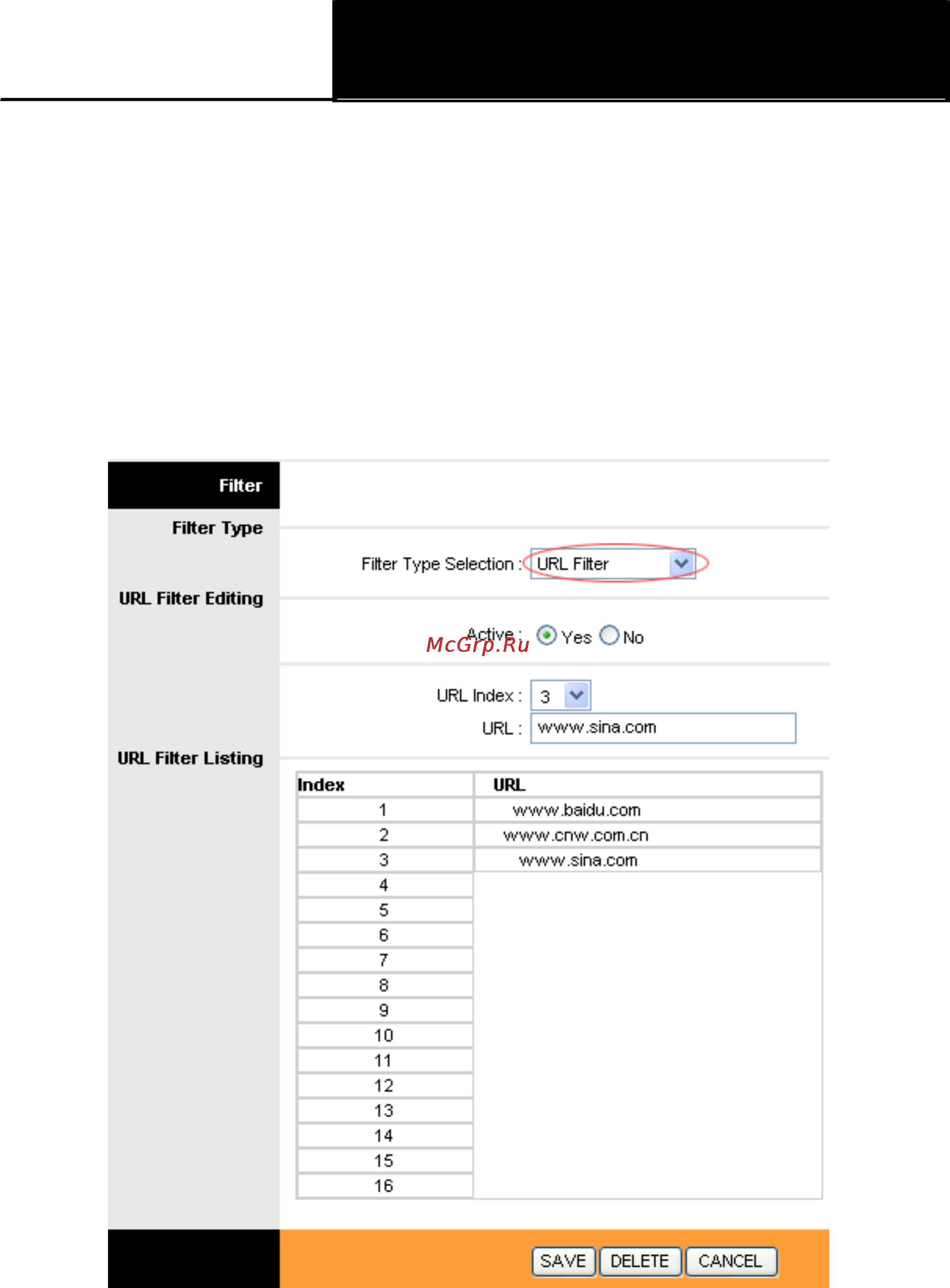 Tp-Link TD-W8901G [91/109] Url url