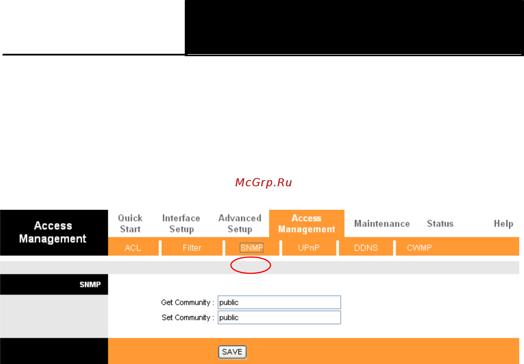 Tp-Link TD-W8901G [93/109] Snmp раздел snmp