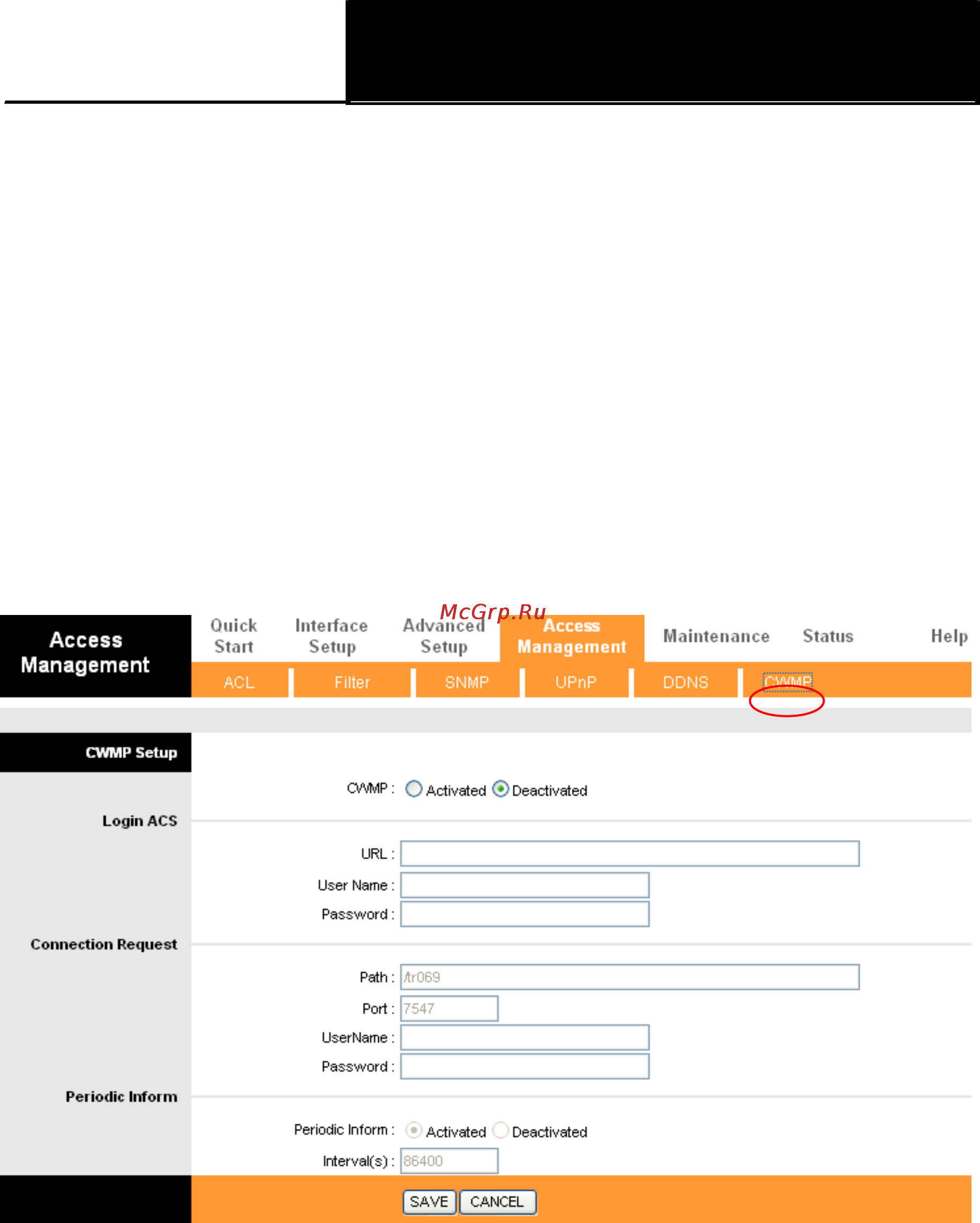 Tp-Link TD-W8901G [96/109] Cwmp раздел cwmp