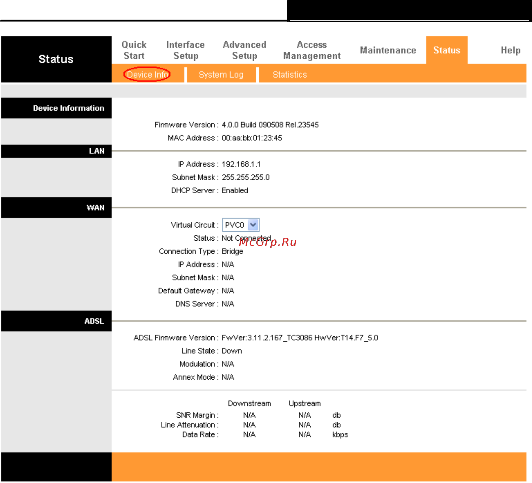 Tp-Link TD-8816 [25/85] System log системный журнал