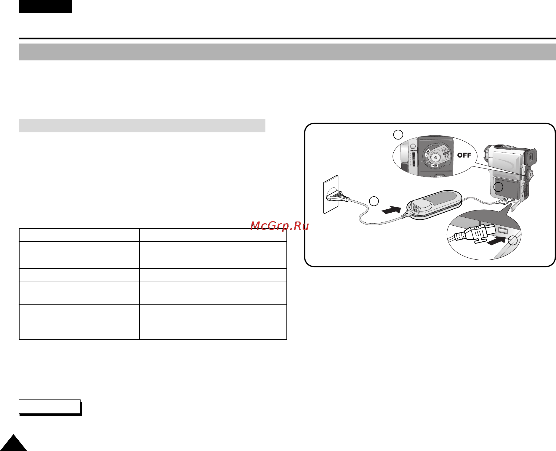 Samsung VP-D340i [22/100] Подготовка к работе