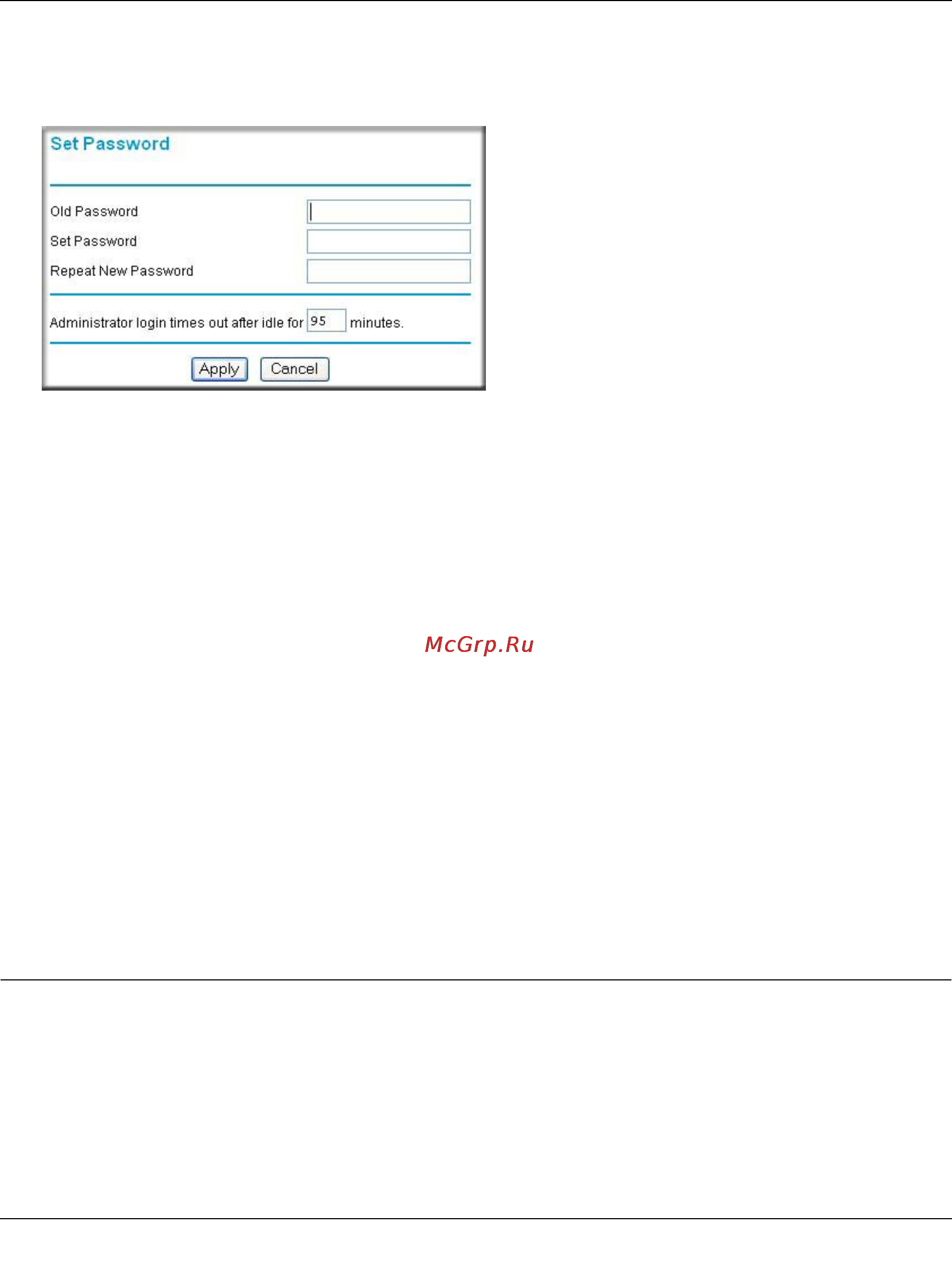 Netgear DG834G [60/204] Changing the administrator login timeout