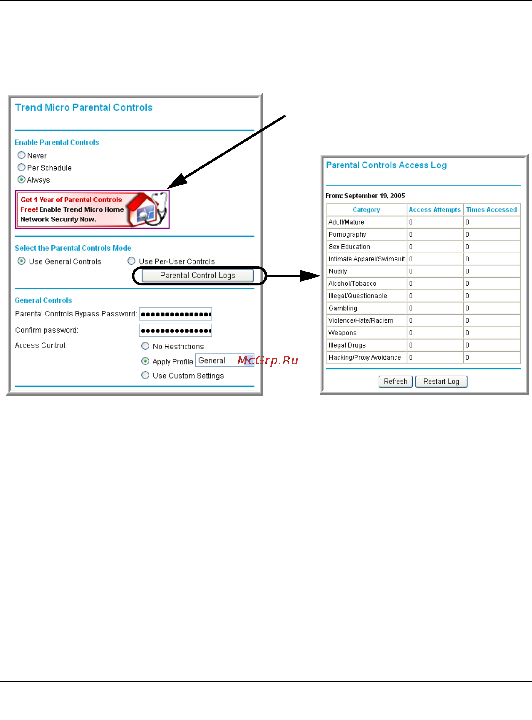 Netgear DG834G [76/204] Parental controls settings