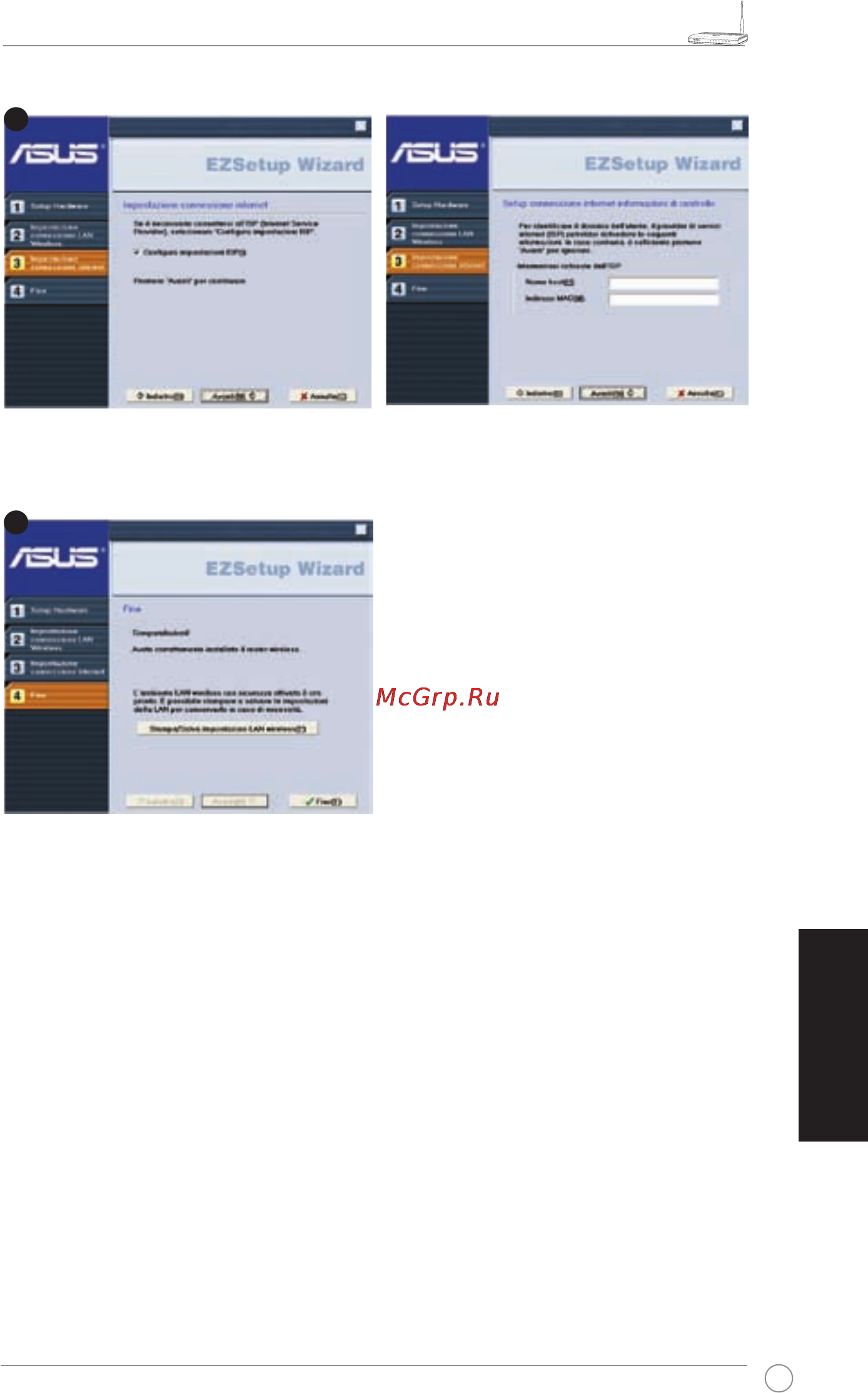 Asus WL-520GC [28/108] Italiano