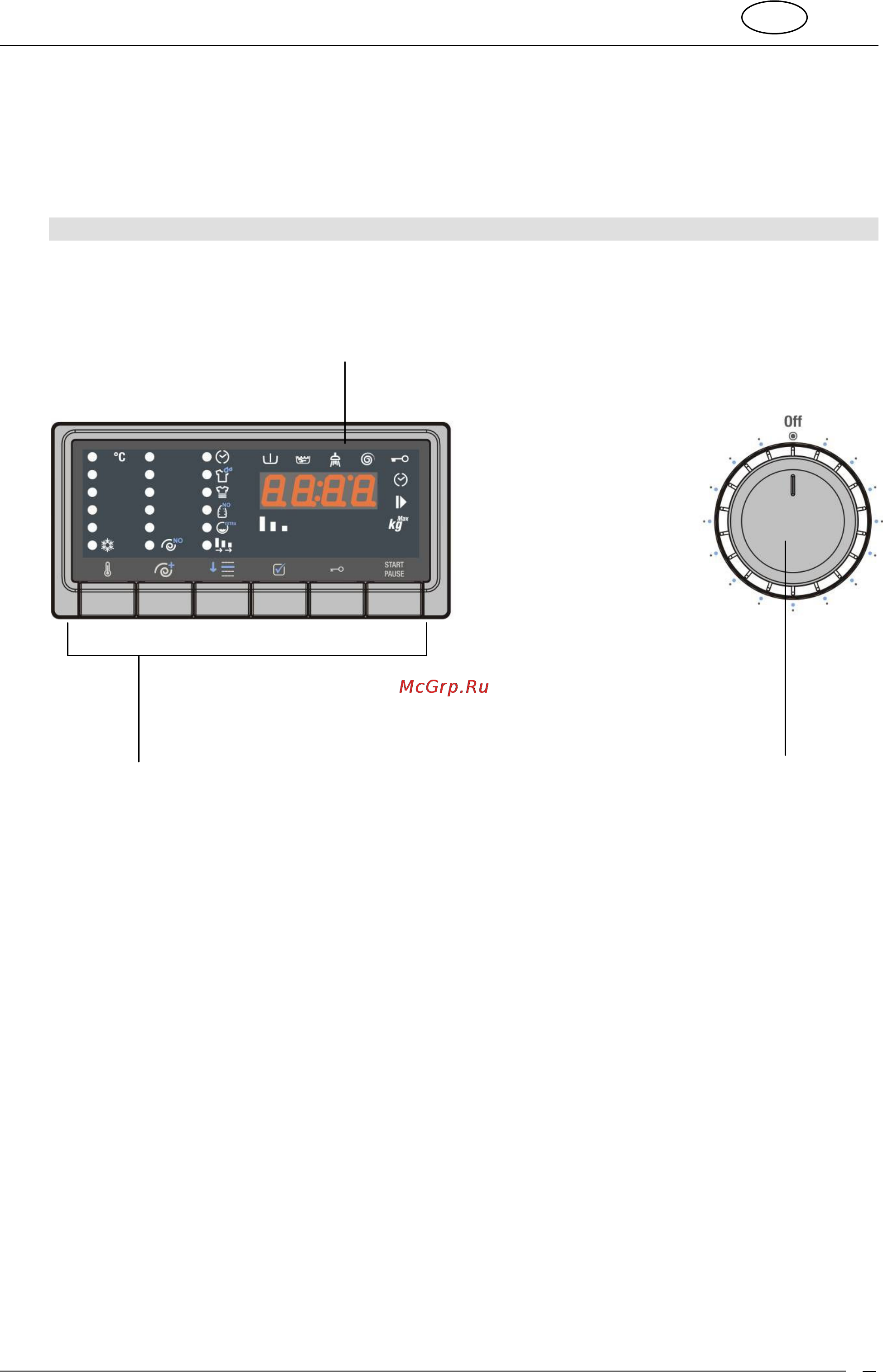 Smeg WMF147X [9/22] Description of controls