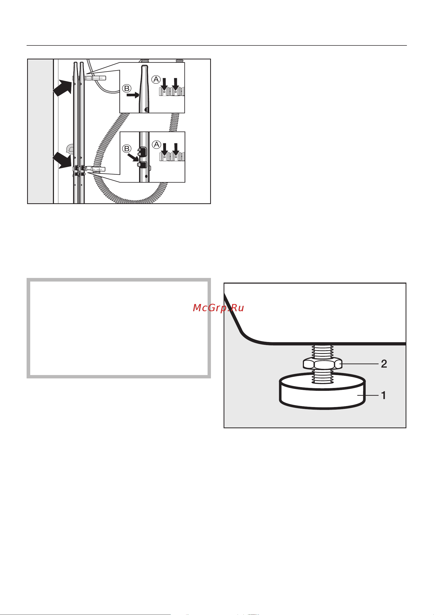 Miele PW 5065 AV ED [56/76] Âûêðó èâàíèå è ôèêñàöèÿ íîæêè êîíòðãàéêîé 56