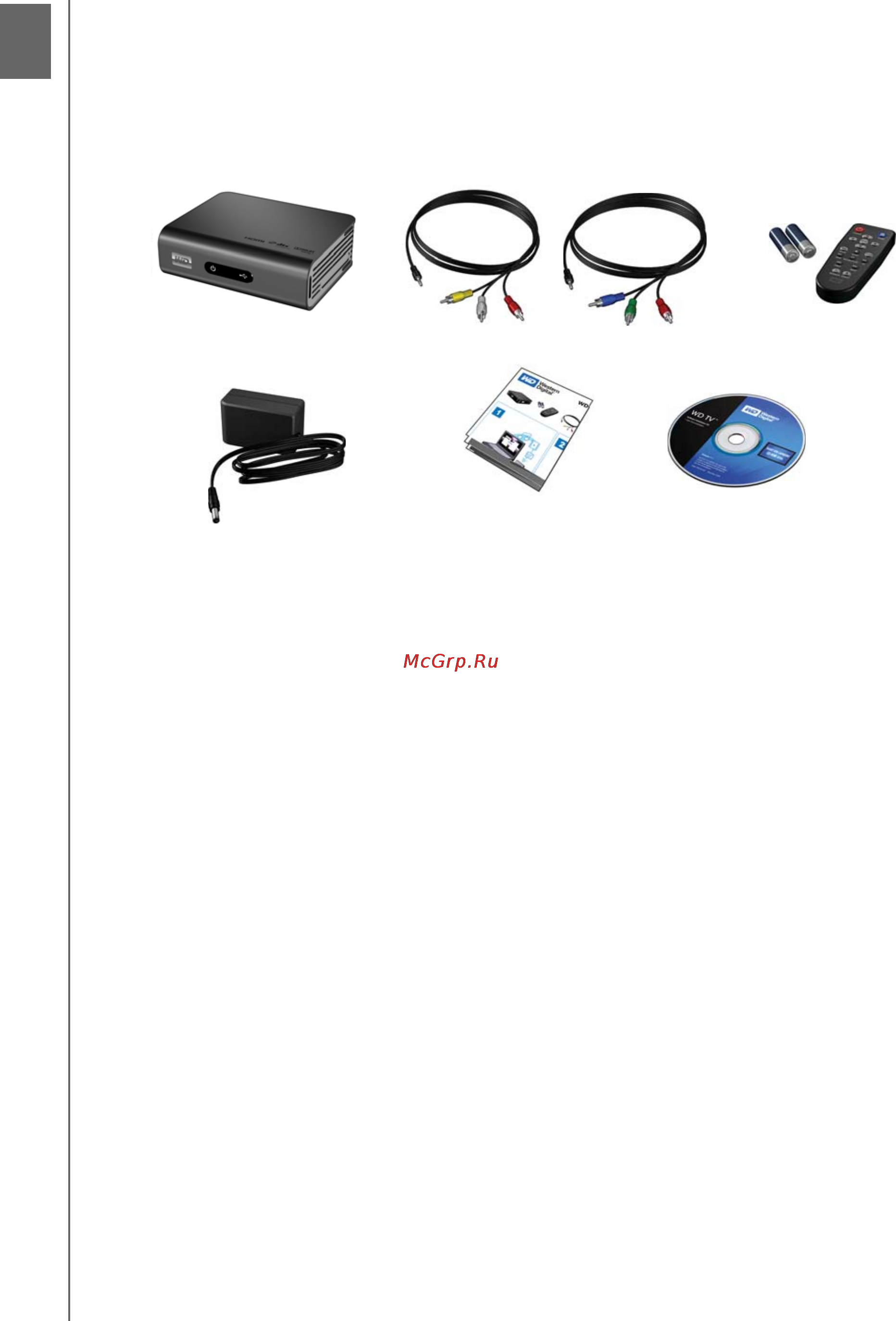 Western Digital WD TV LIVE [18/183] Комплект поставки
