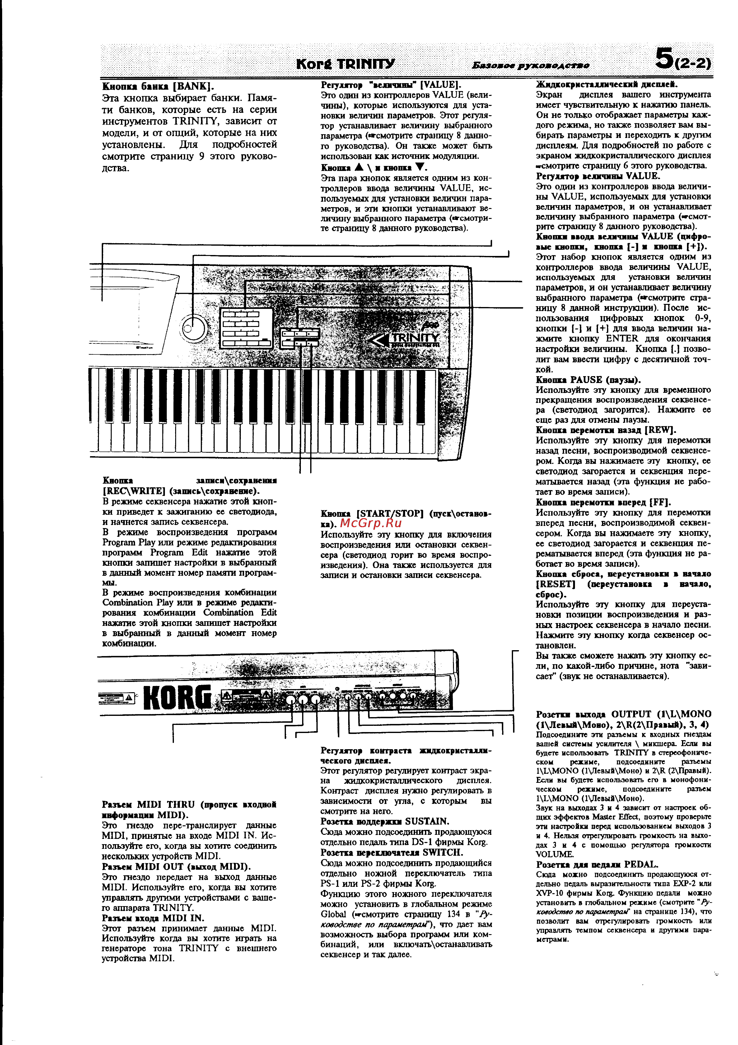Korg Trinity [11/81] Сброс
