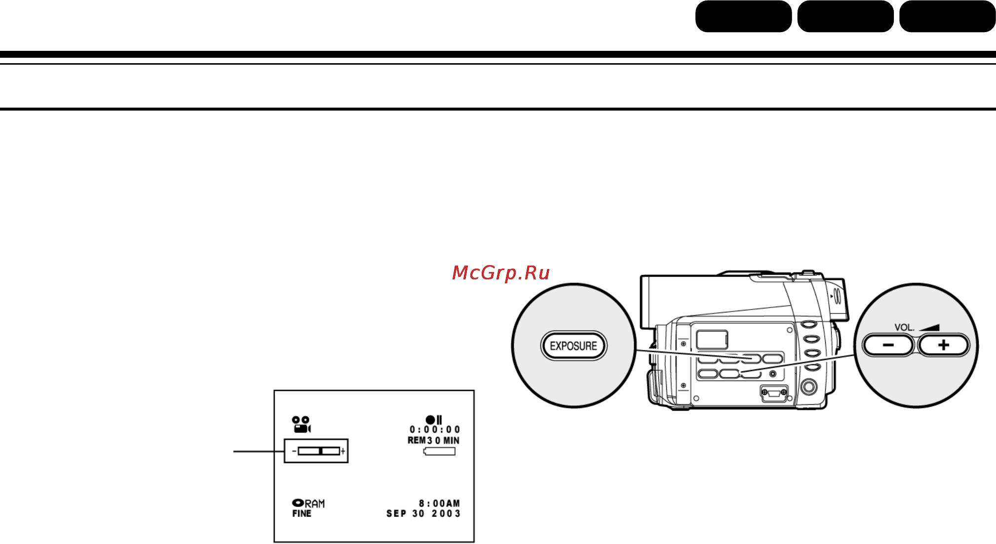 Panasonic VDR-M30EN [56/149] Настройка экспозиции вручную