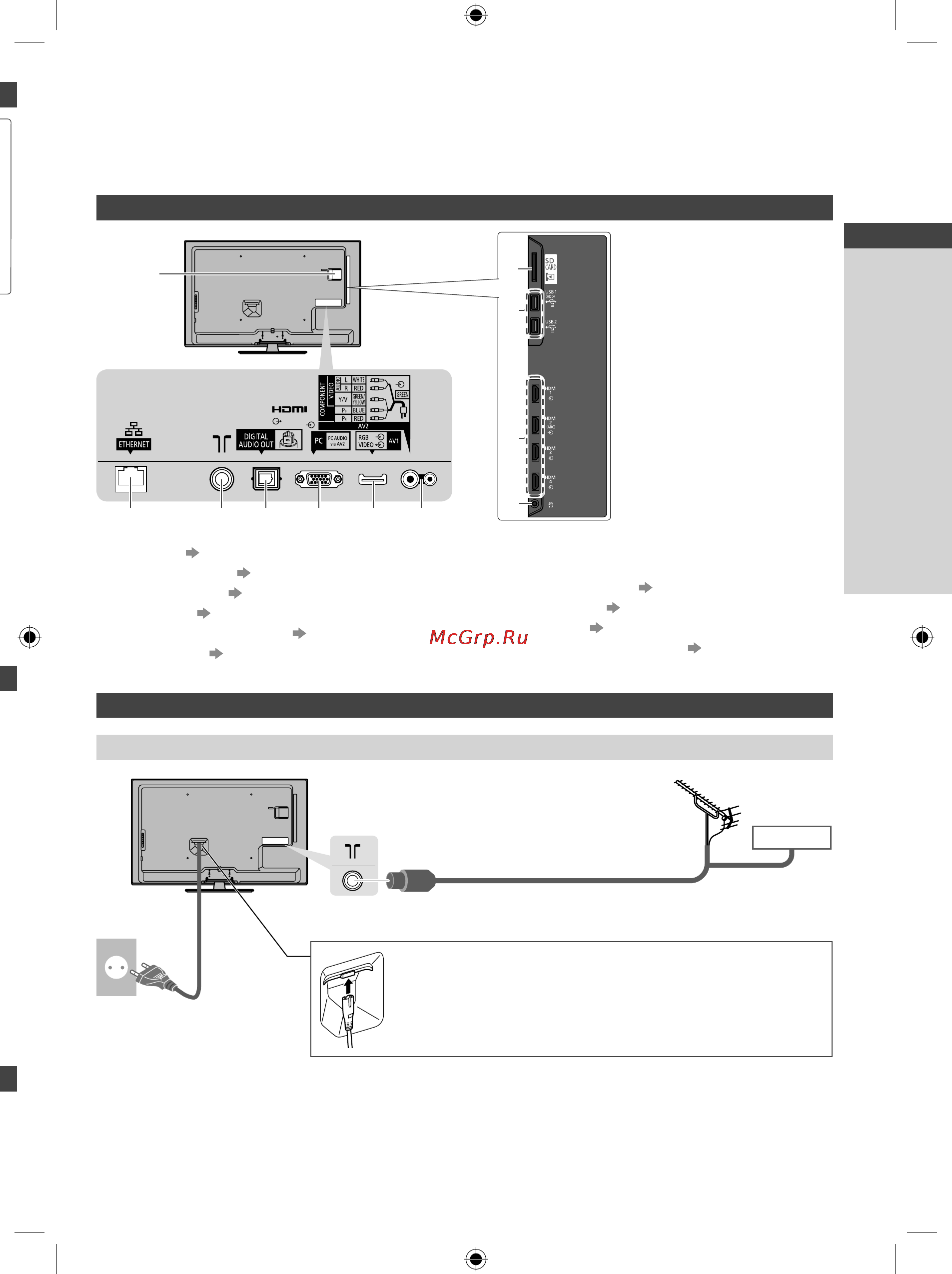 Panasonic VIERA TX-LR47E5 [11/96] Основные подсоединения