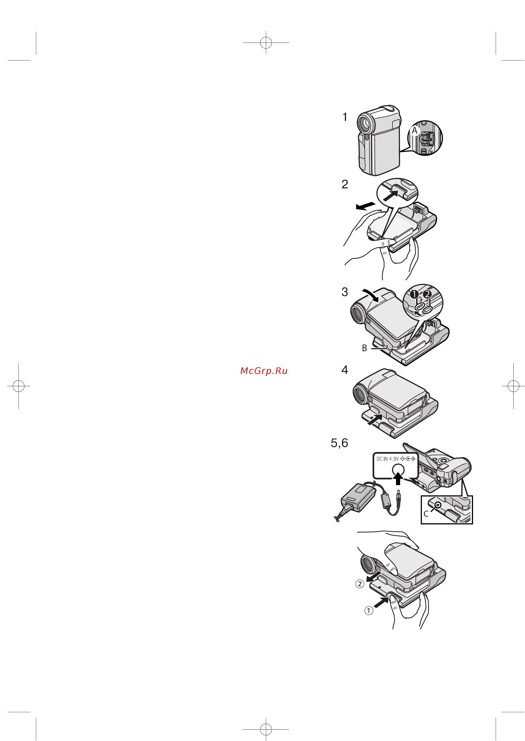 Panasonic SV-AV100EN [11/88] Установка sd мультимедиакамеры на базовый блок av cradle