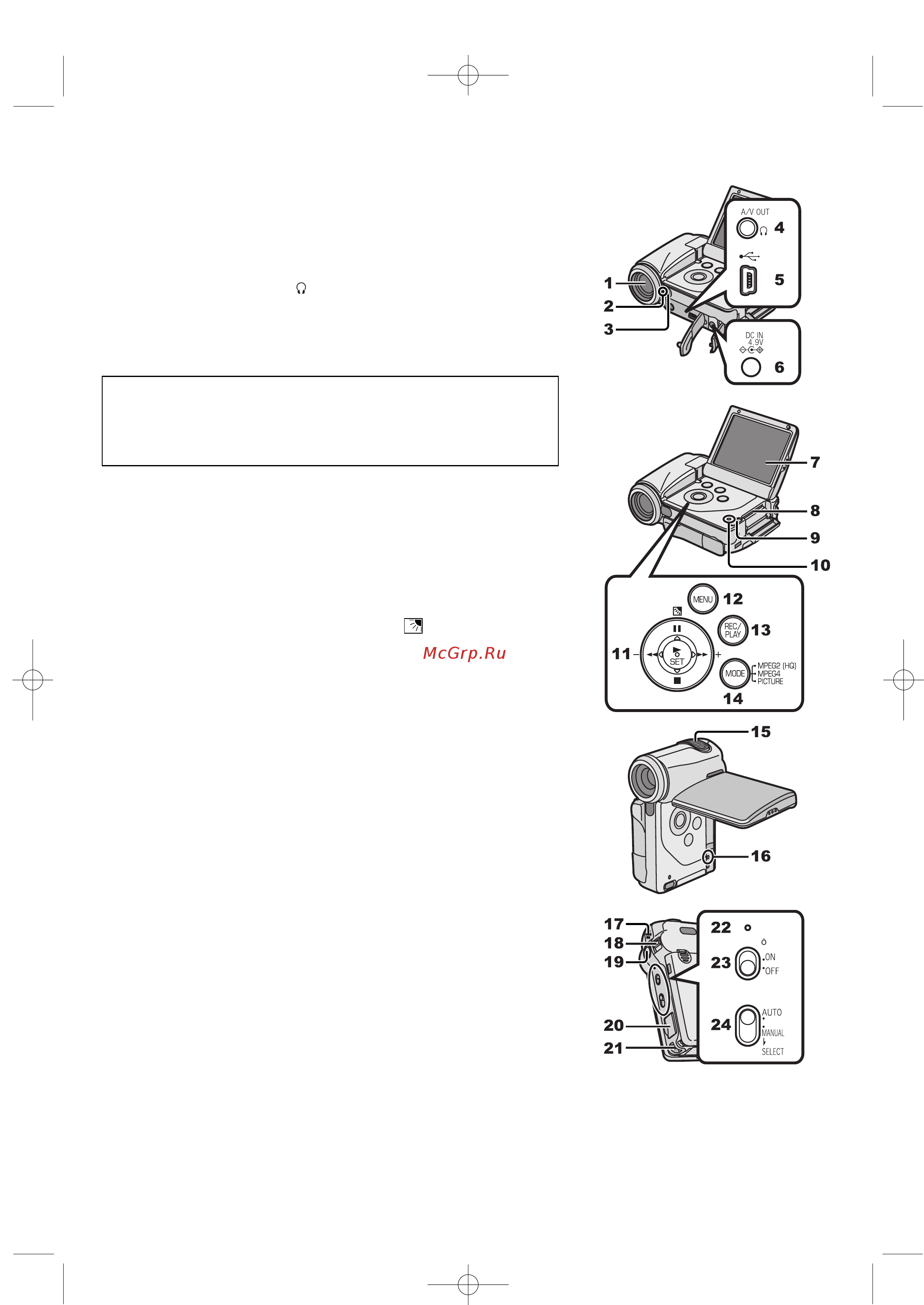 Panasonic SV-AV100EN [8/88] Устройство и органы управления