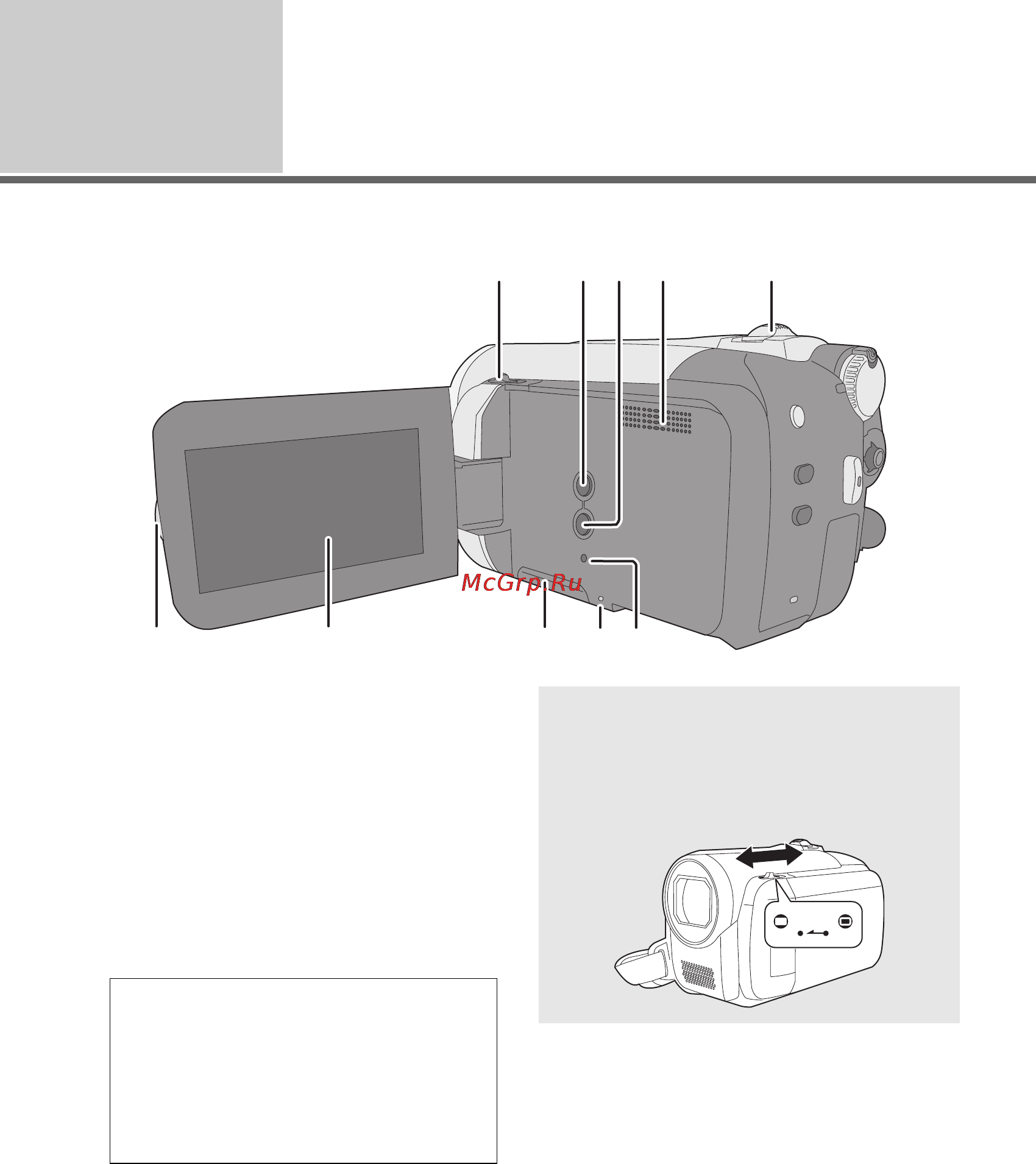 Panasonic SDR-H60EE9-S Silver [10/117] Обозначение и назначение частей камеры