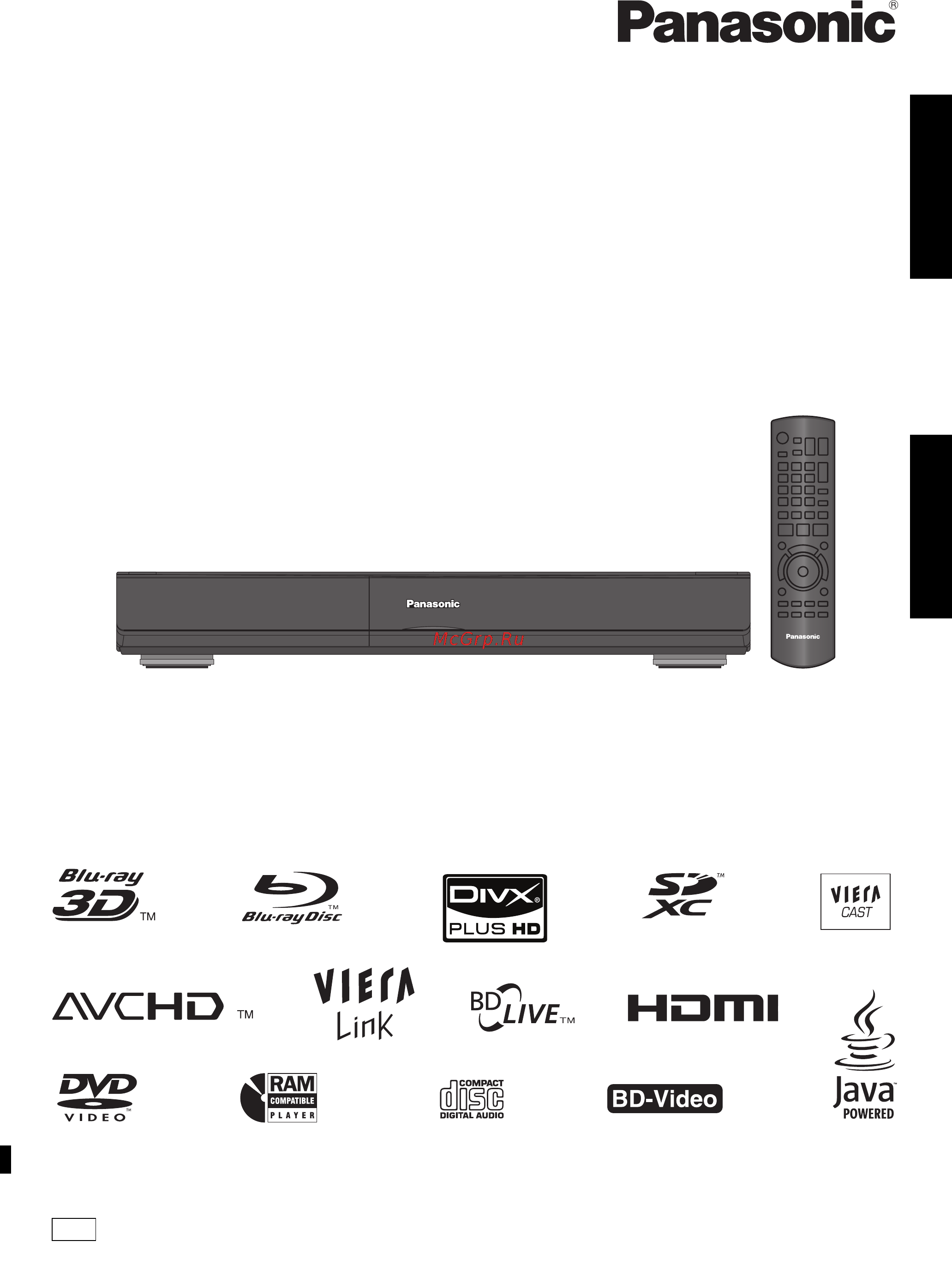 Panasonic DMP-BDT300 Инструкция по эксплуатации онлайн