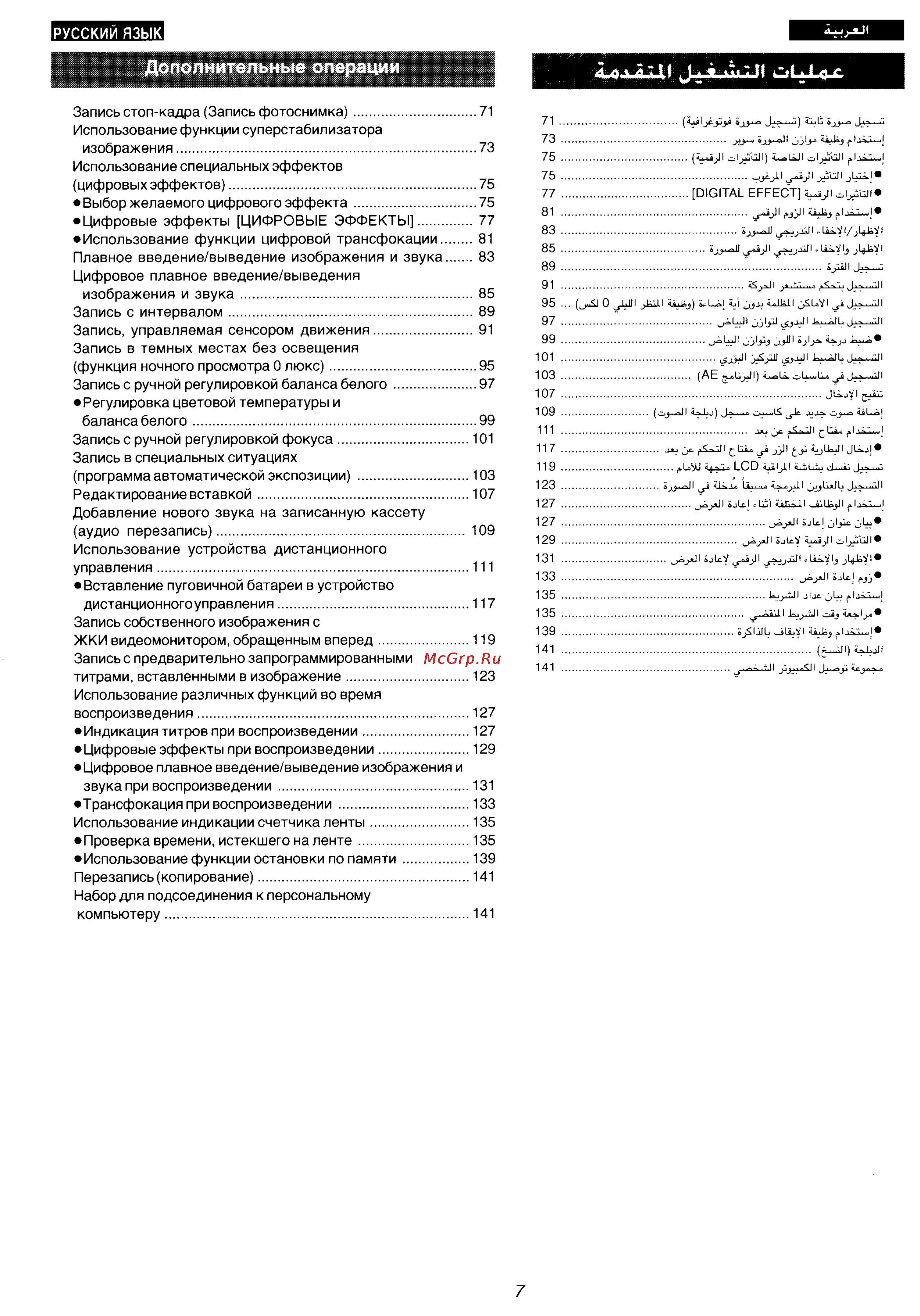 Panasonic NV-VZ55EMM [4/147] Дополнительные операции