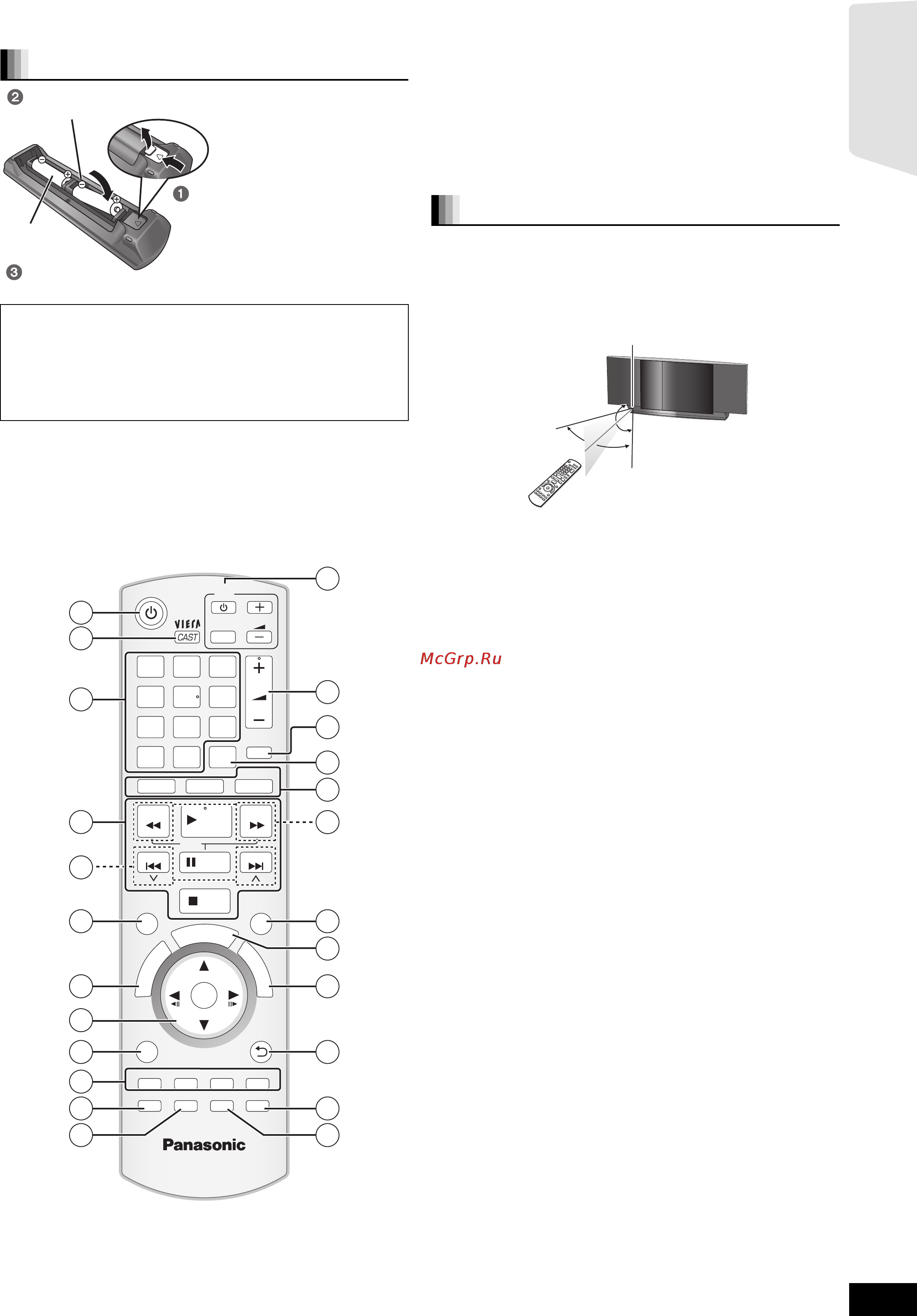 Panasonic SC-BTX70 EE-K [5/55] Вставьте так чтобы полюса и совпадали с полюсами пульта дистанционного управления