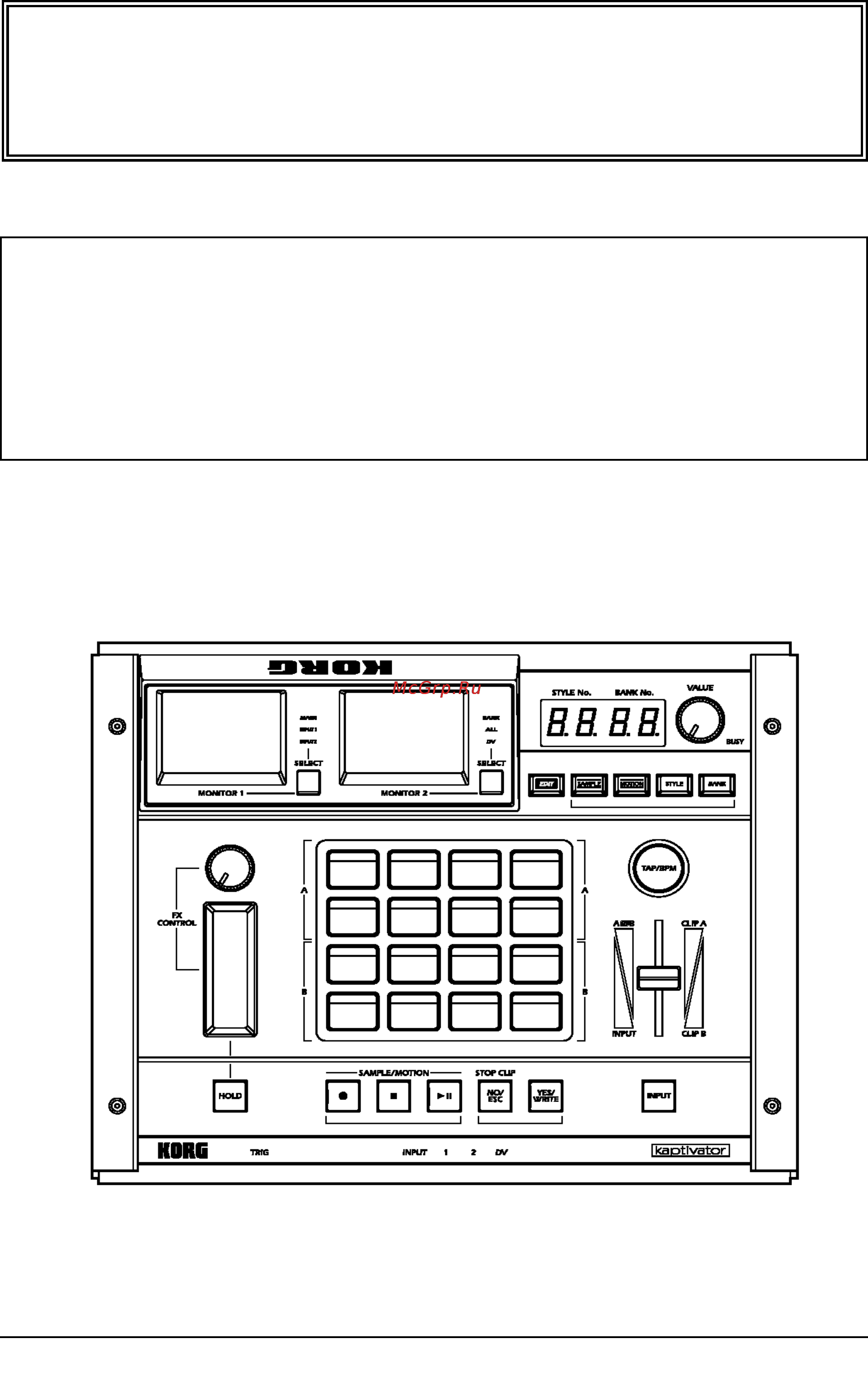 Korg KTV1 kaptivator Инструкция по эксплуатации онлайн