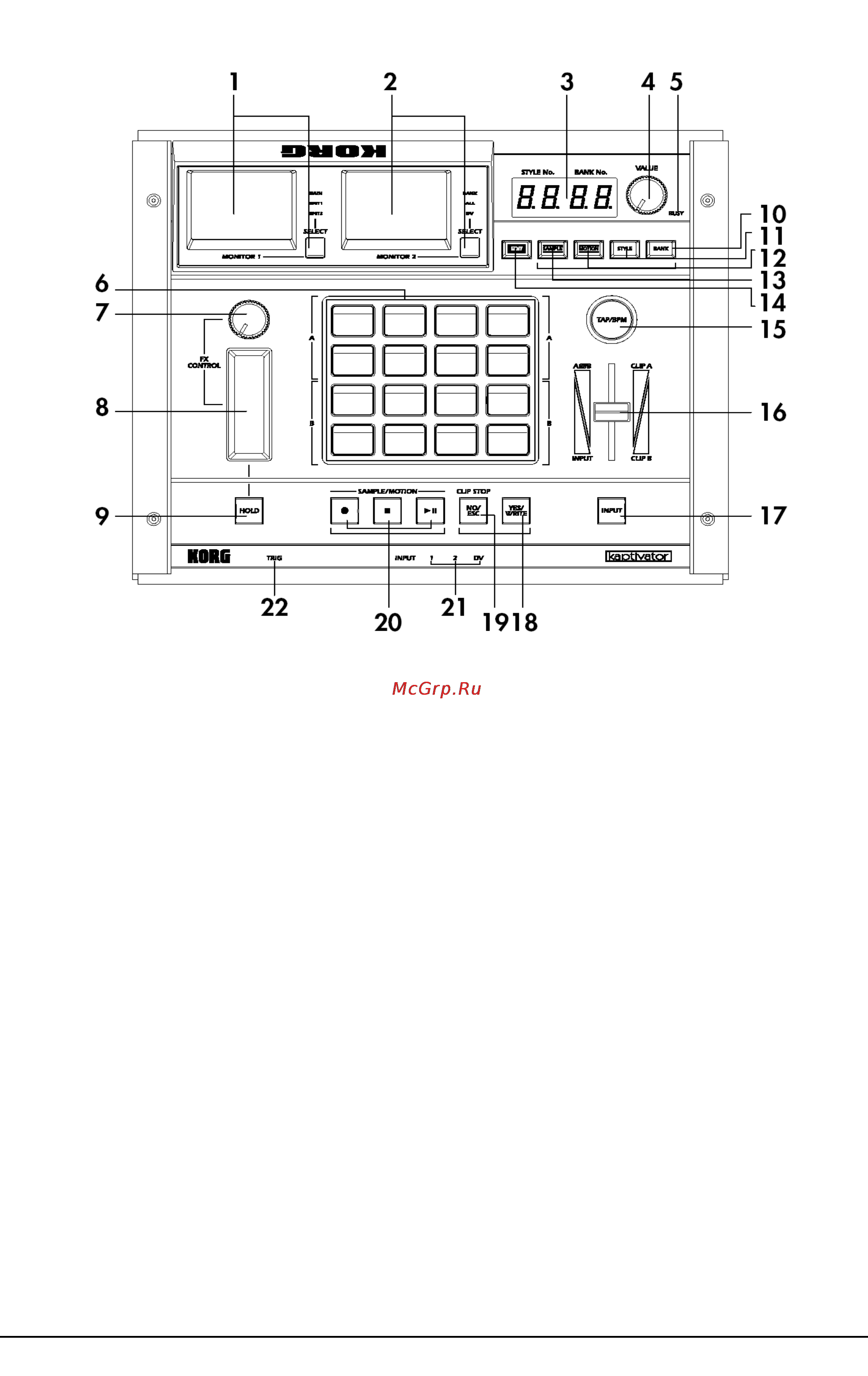 Korg KTV1 kaptivator [5/50] Управление и подключение