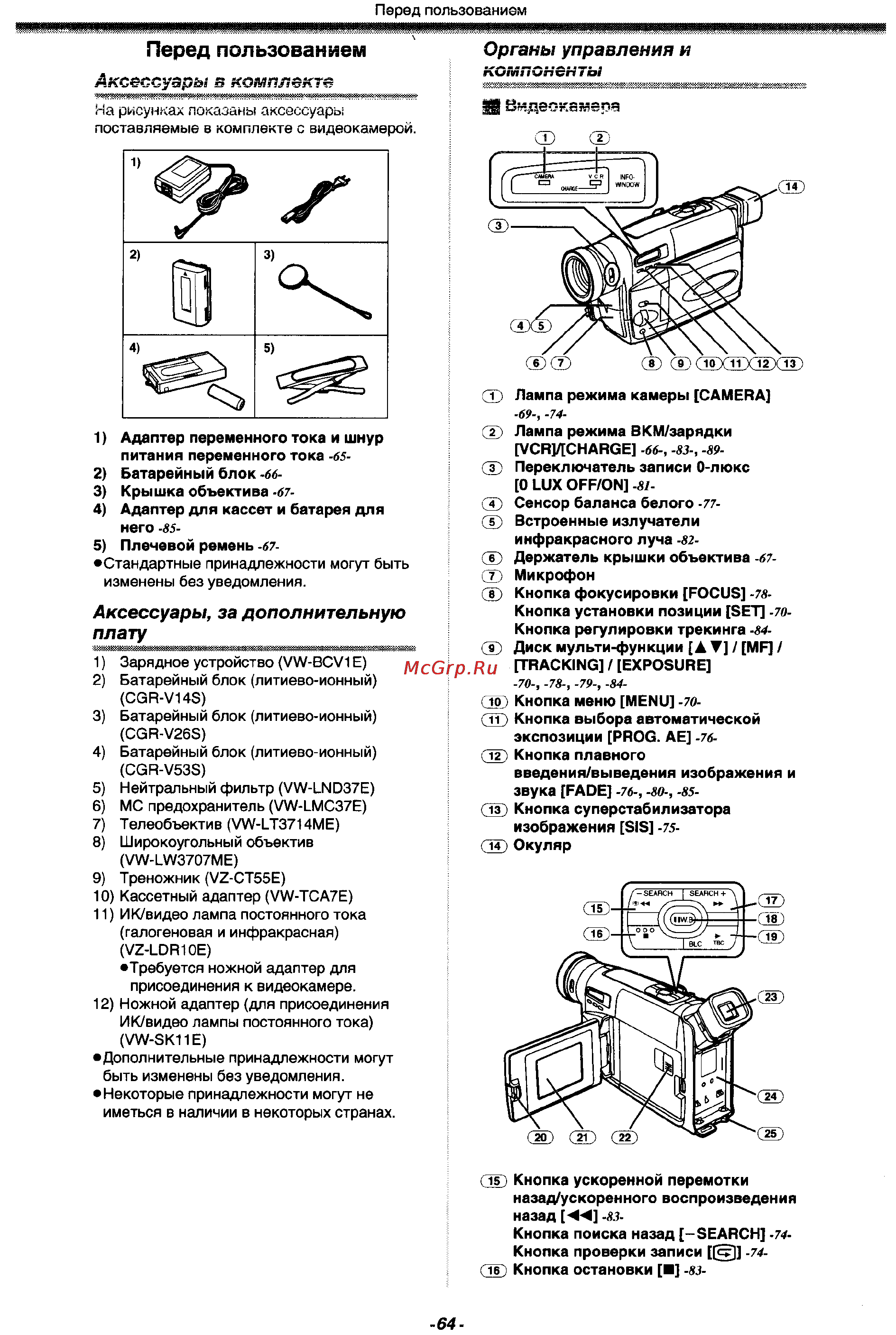 Panasonic NV-RZ17EN [4/38] Аксессуары в комплекте