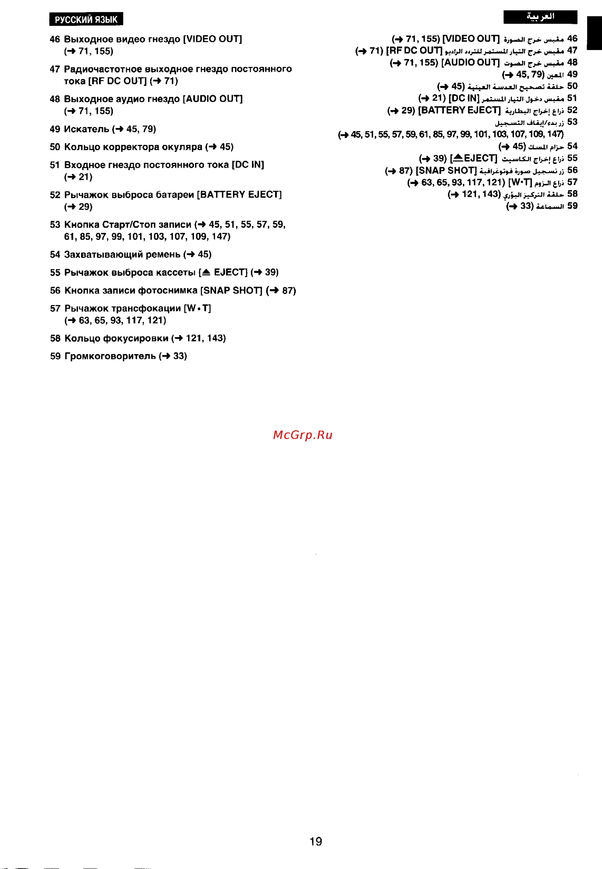 Panasonic NV-VX77EN [15/169] Русский язык lu dl