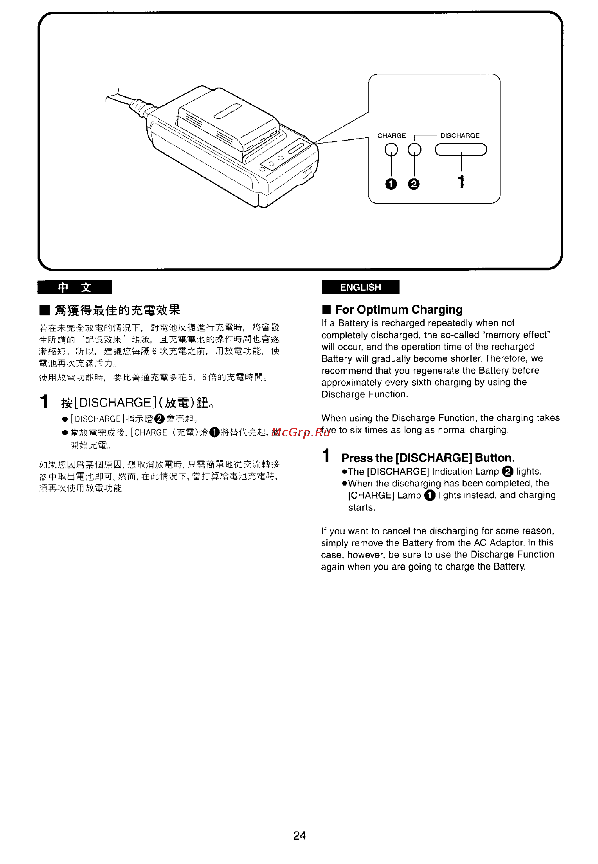 Panasonic NV-VX77EN [20/169] Press the discharge button