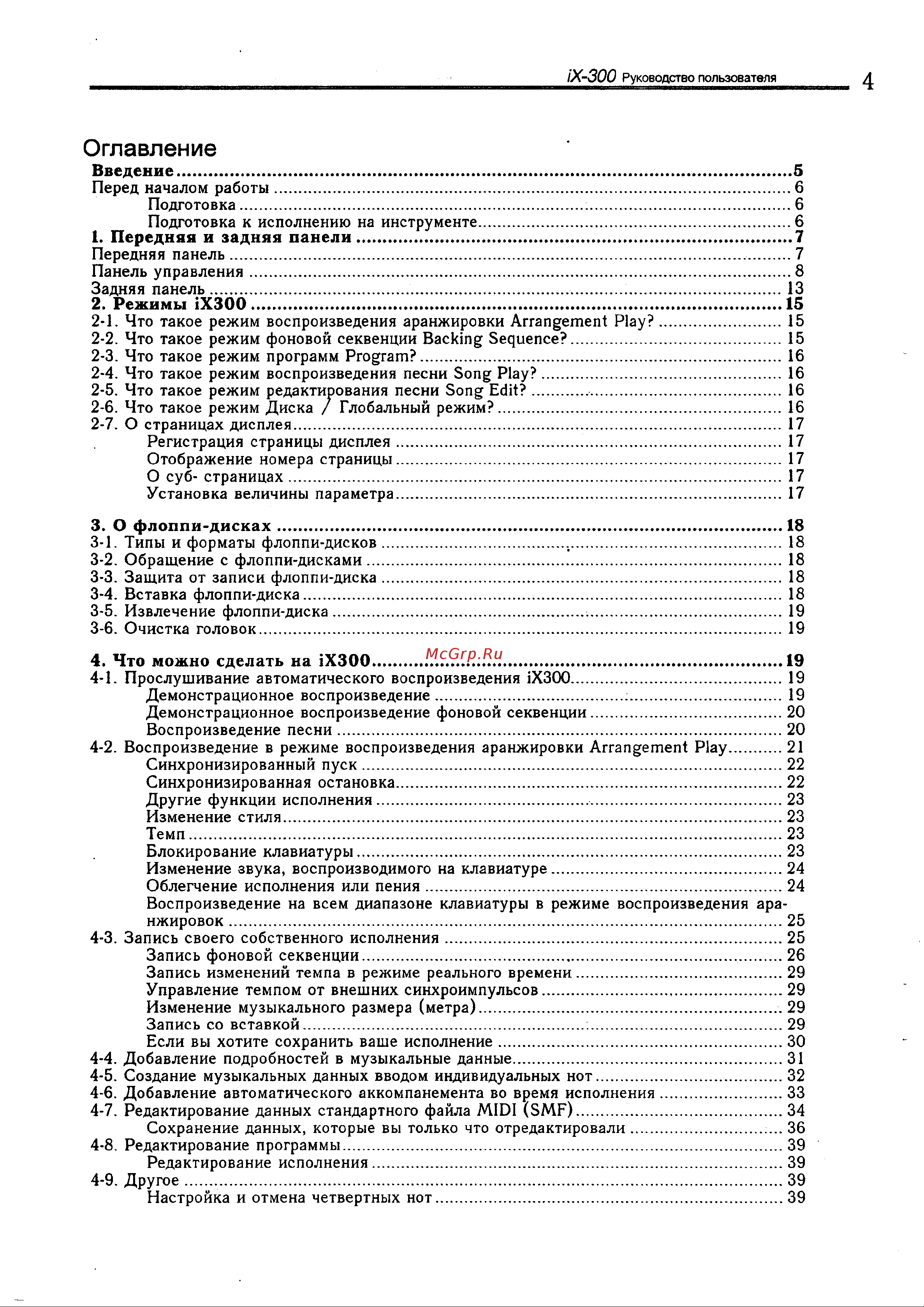 Korg iS300 [4/56] Передняя и задняя панели