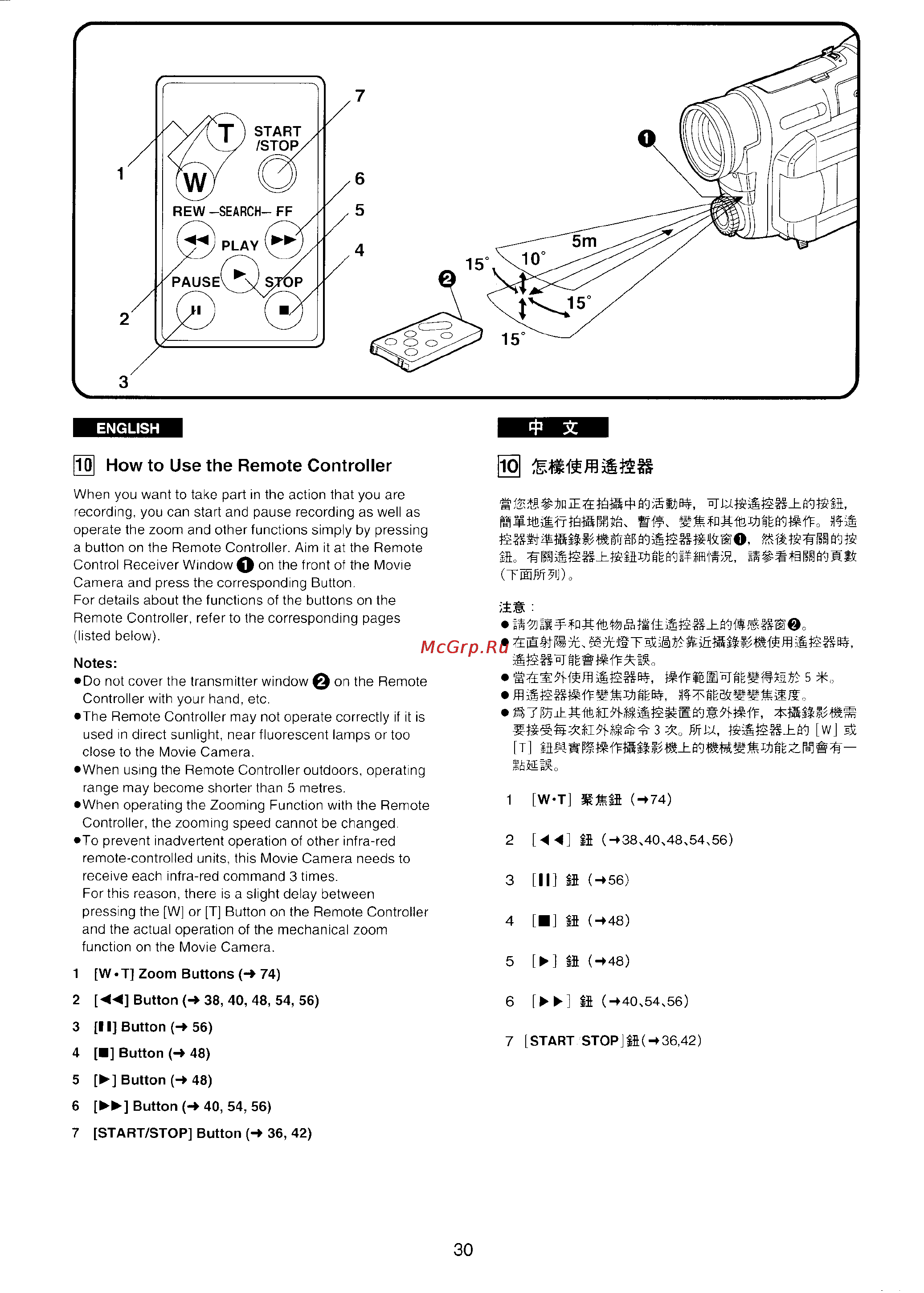 Panasonic NV-VX3 [23/132] Io how to use the remote controller