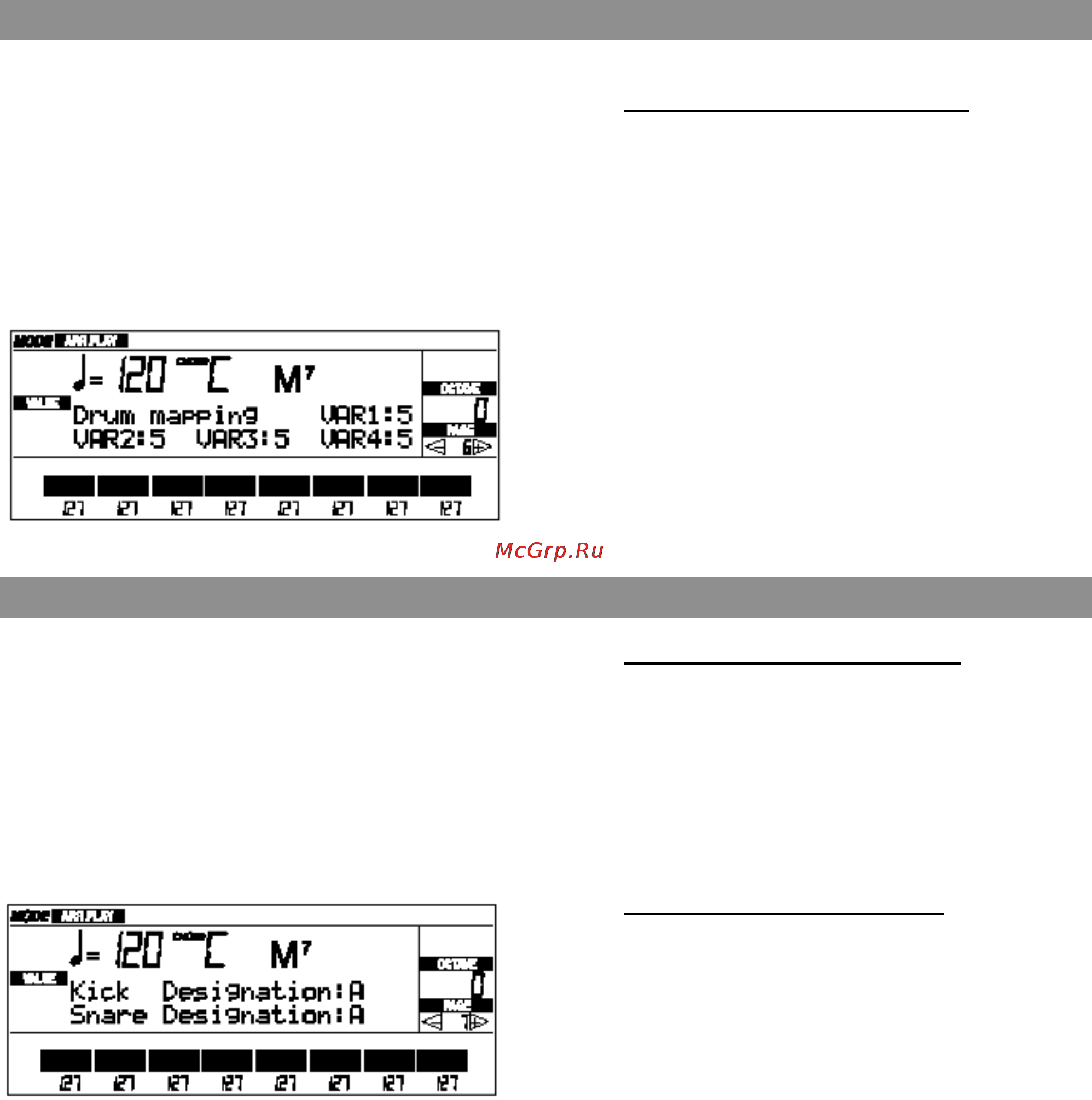 Korg iS50B [45/186] Страница 6 раскладка барабанов