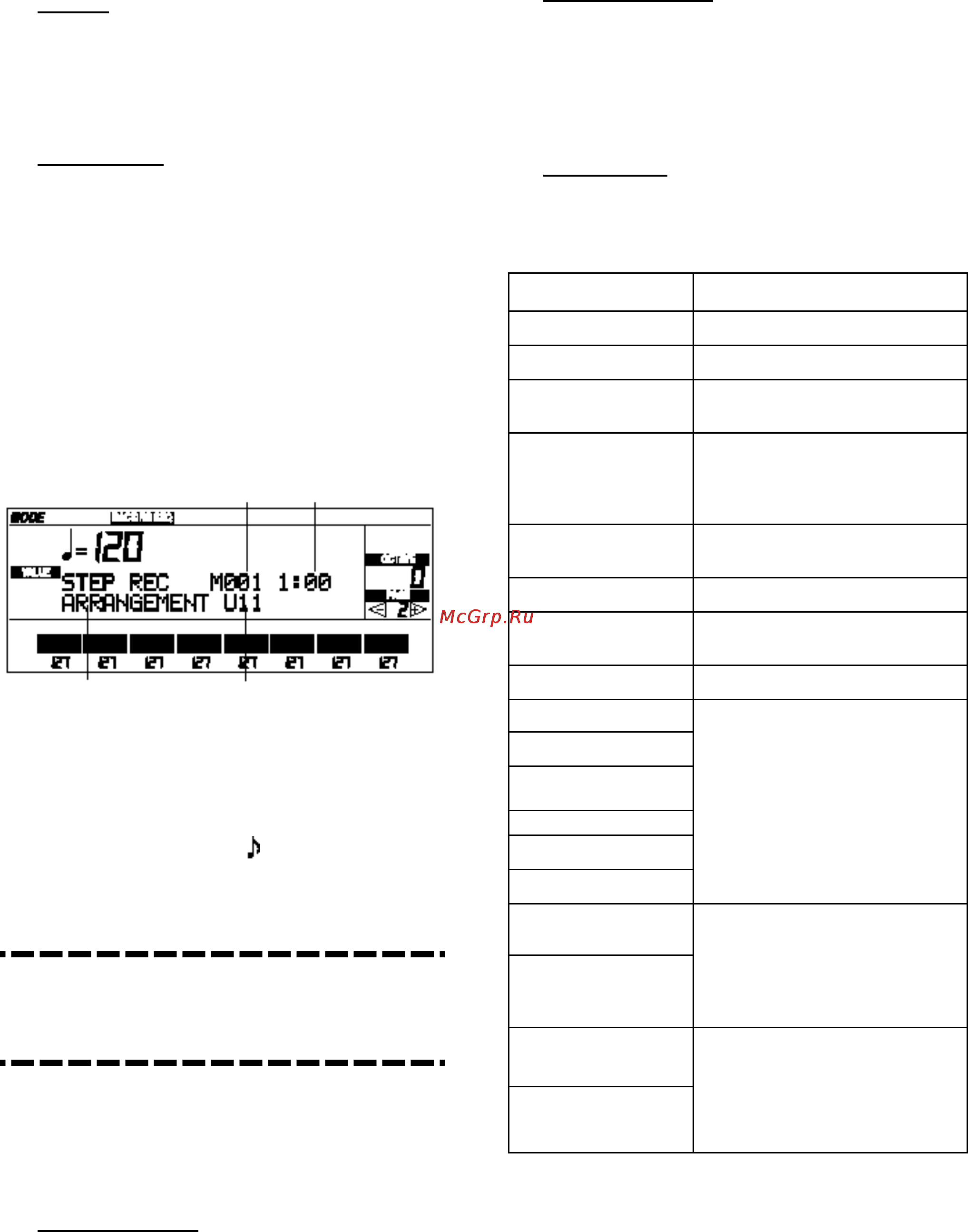 Korg iS50B [57/186] Пошаговая запись дорожки управления