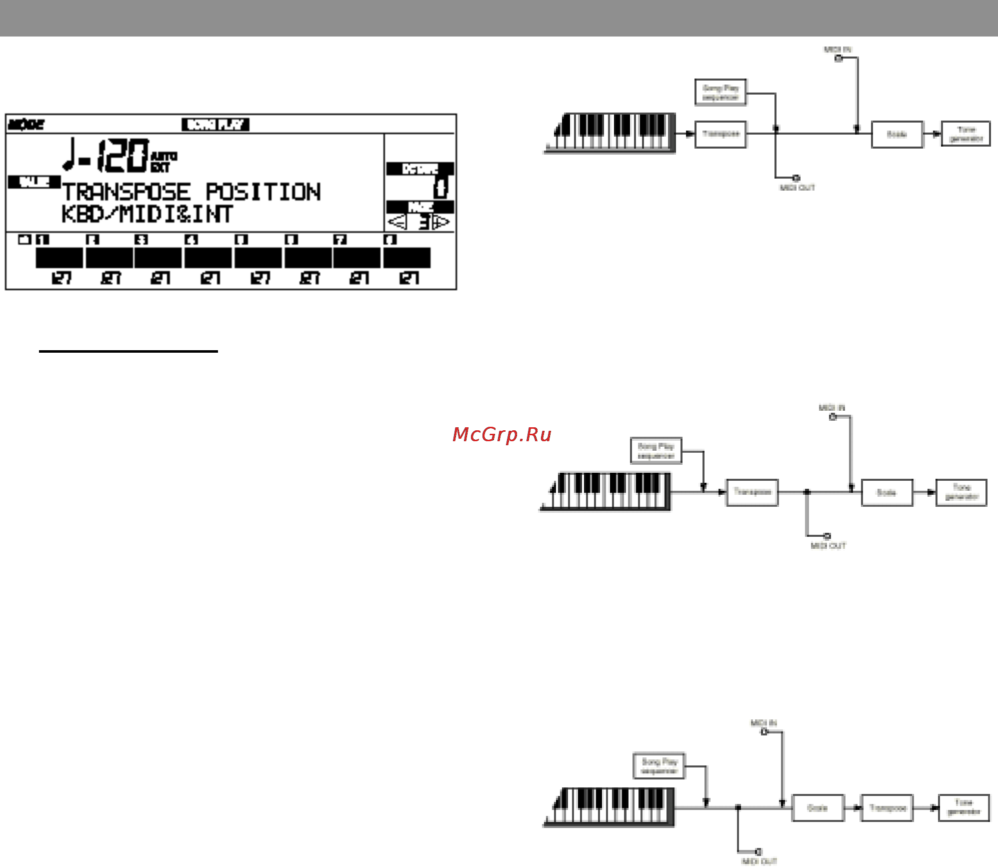 Korg iS50B [78/186] Страница 3 transpose position