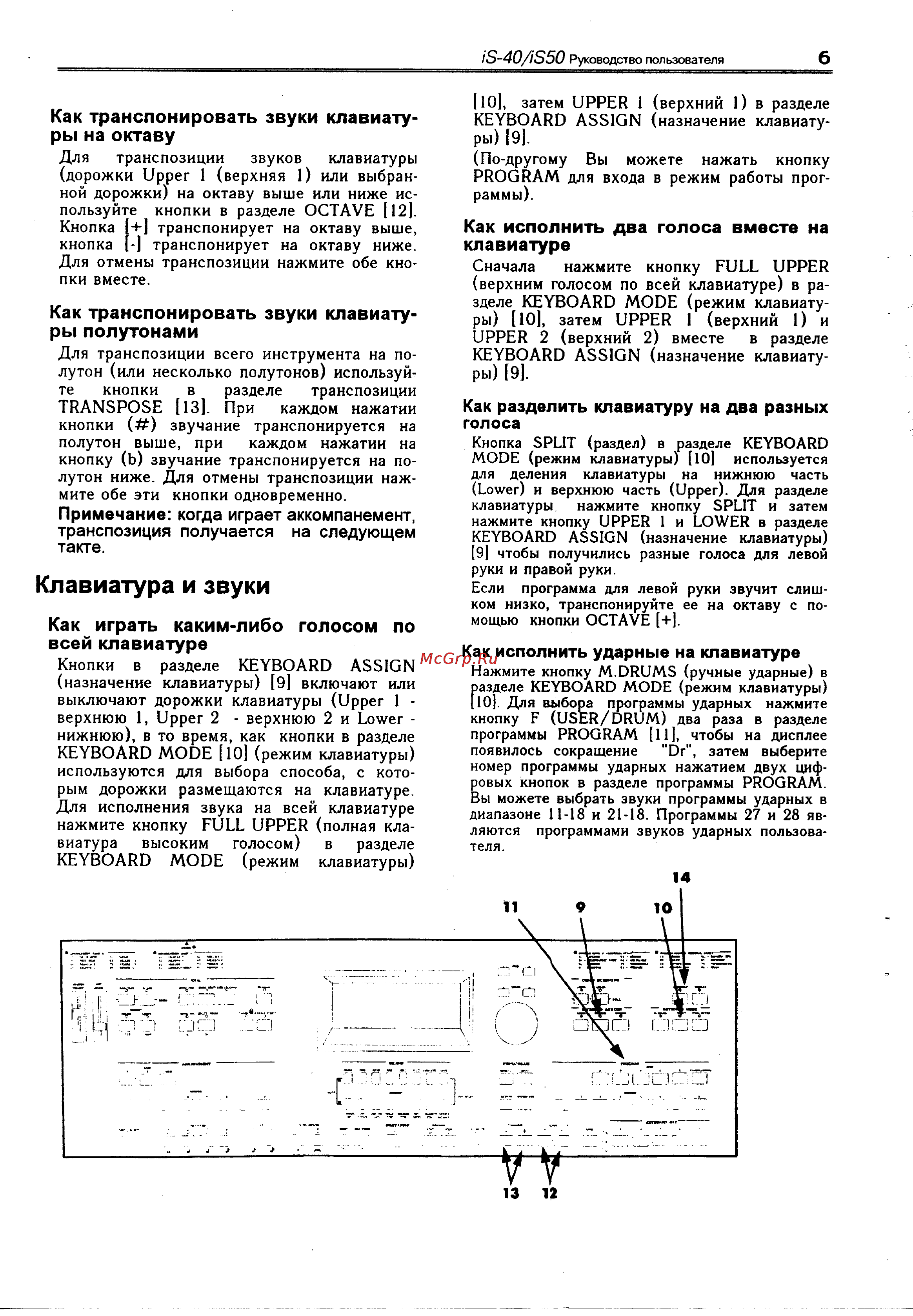 Korg iS40 [10/55] Клавиатура и звуки