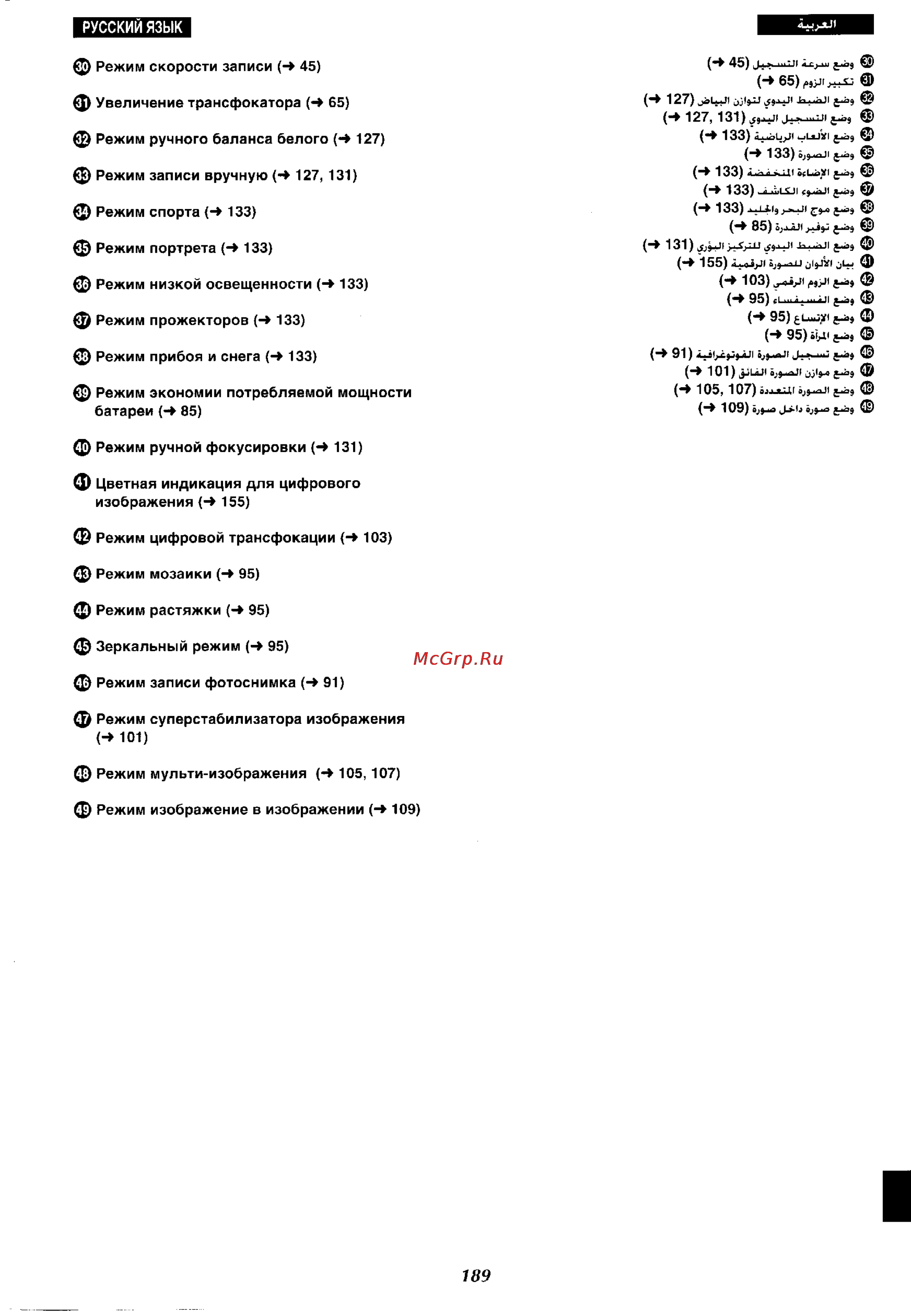 Panasonic NV-VX37ENH Инструкция по эксплуатации онлайн [176/183] 17452