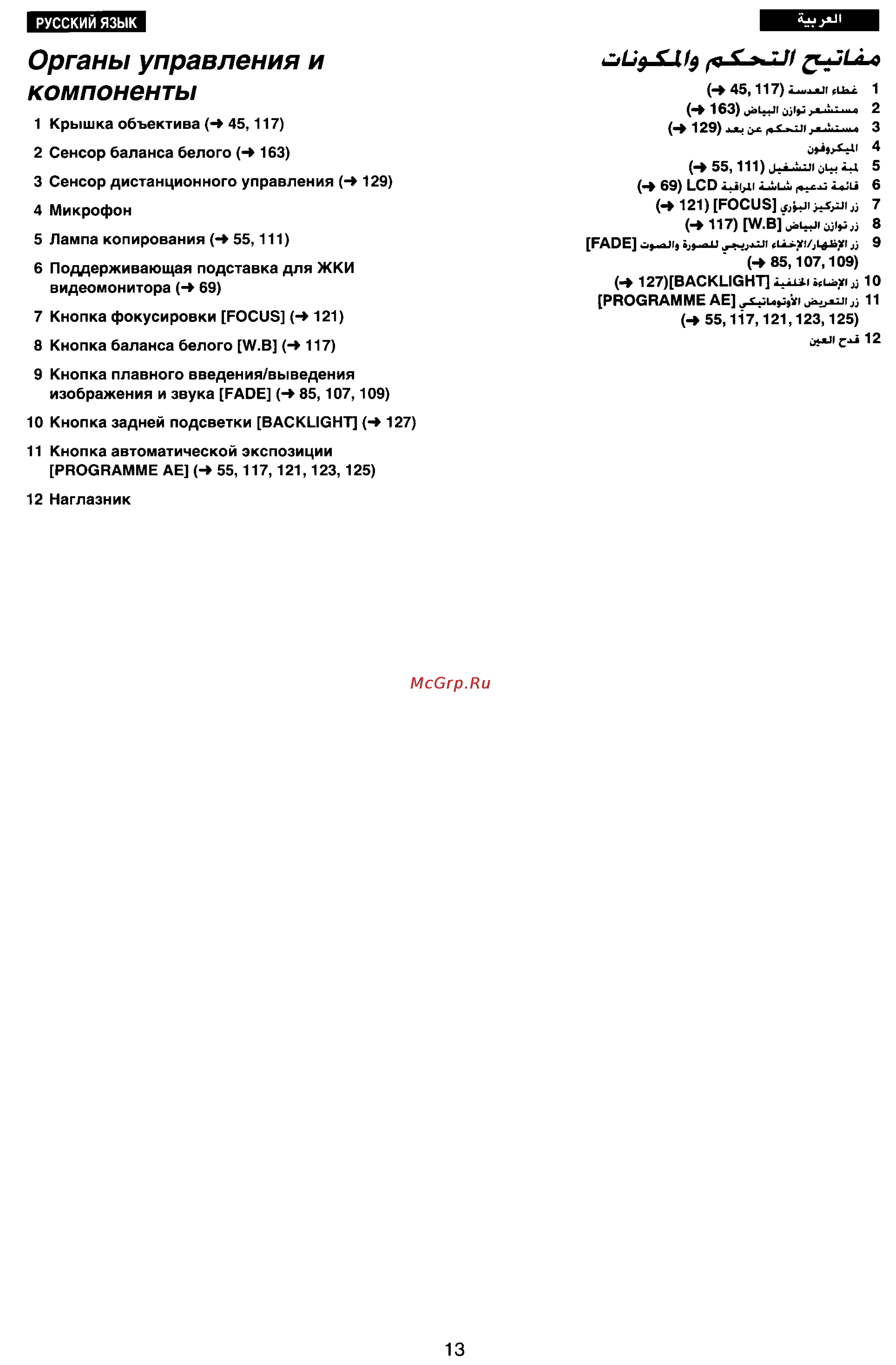 Panasonic NV-VX33EN [9/170] Органы управления и компоненты