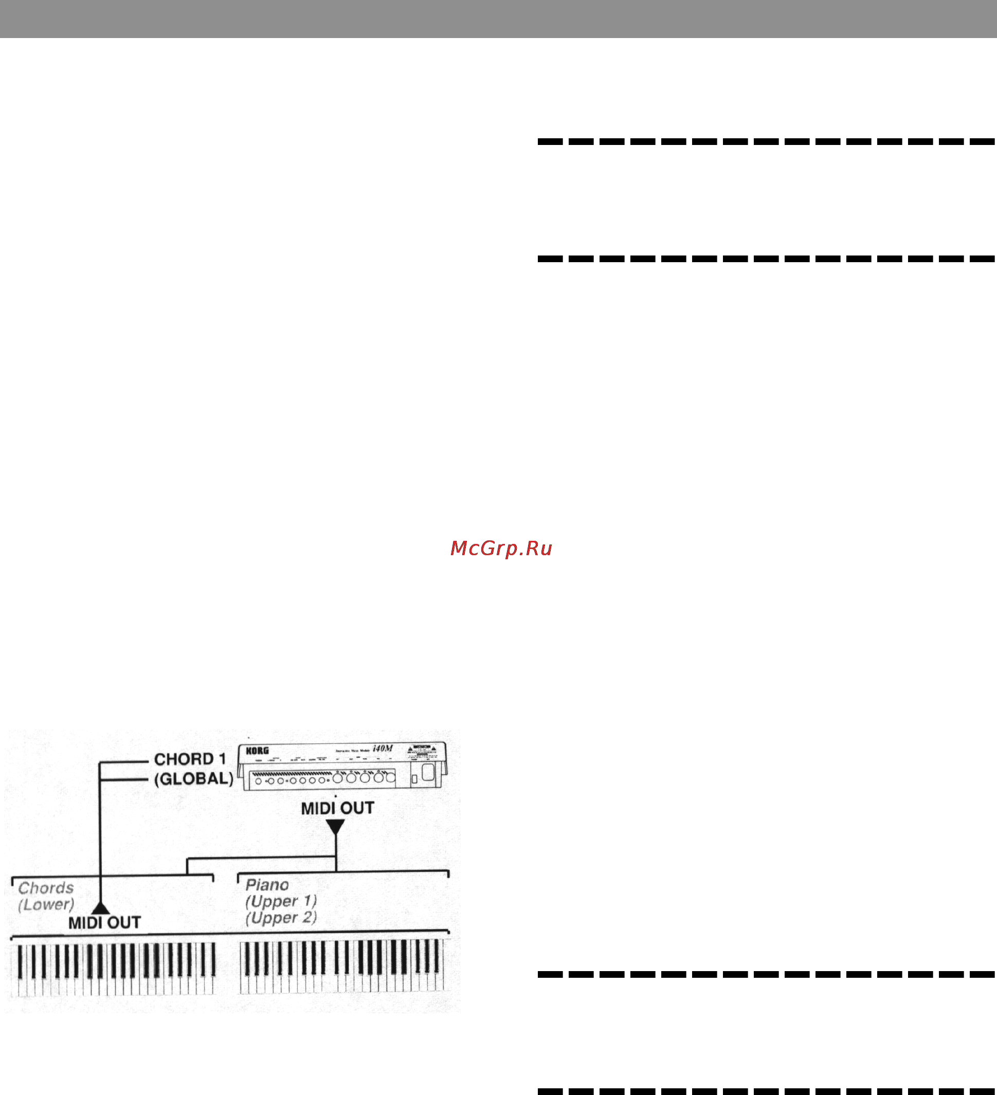 Korg i40M [48/222] Подключение i40m к цифровому фортепиано