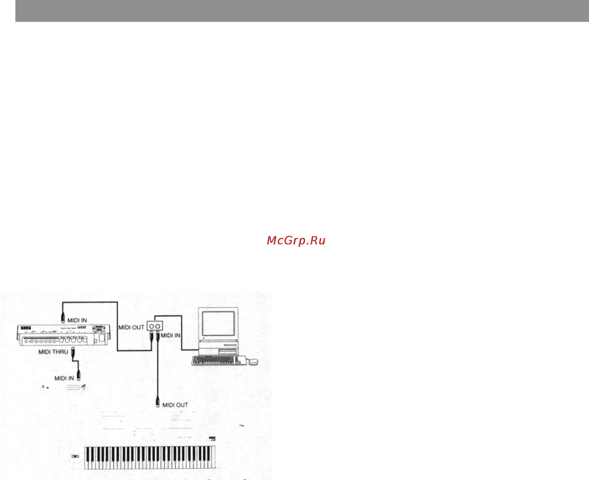 Korg i40M [53/222] Подключение i40m к внешнему секвенсору