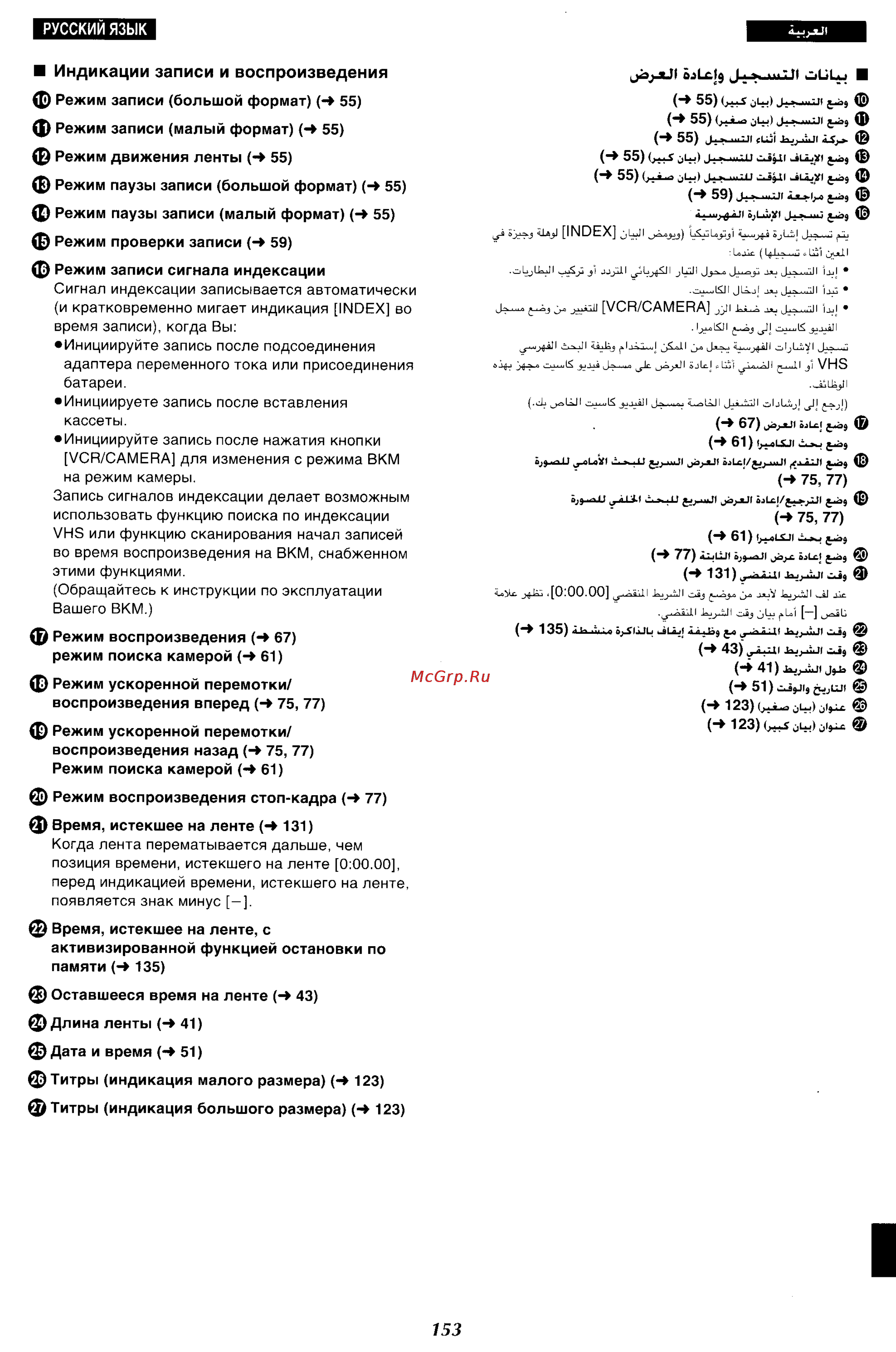 Panasonic NV-VX27ENH [141/152] Индикации записи и воспроизведения