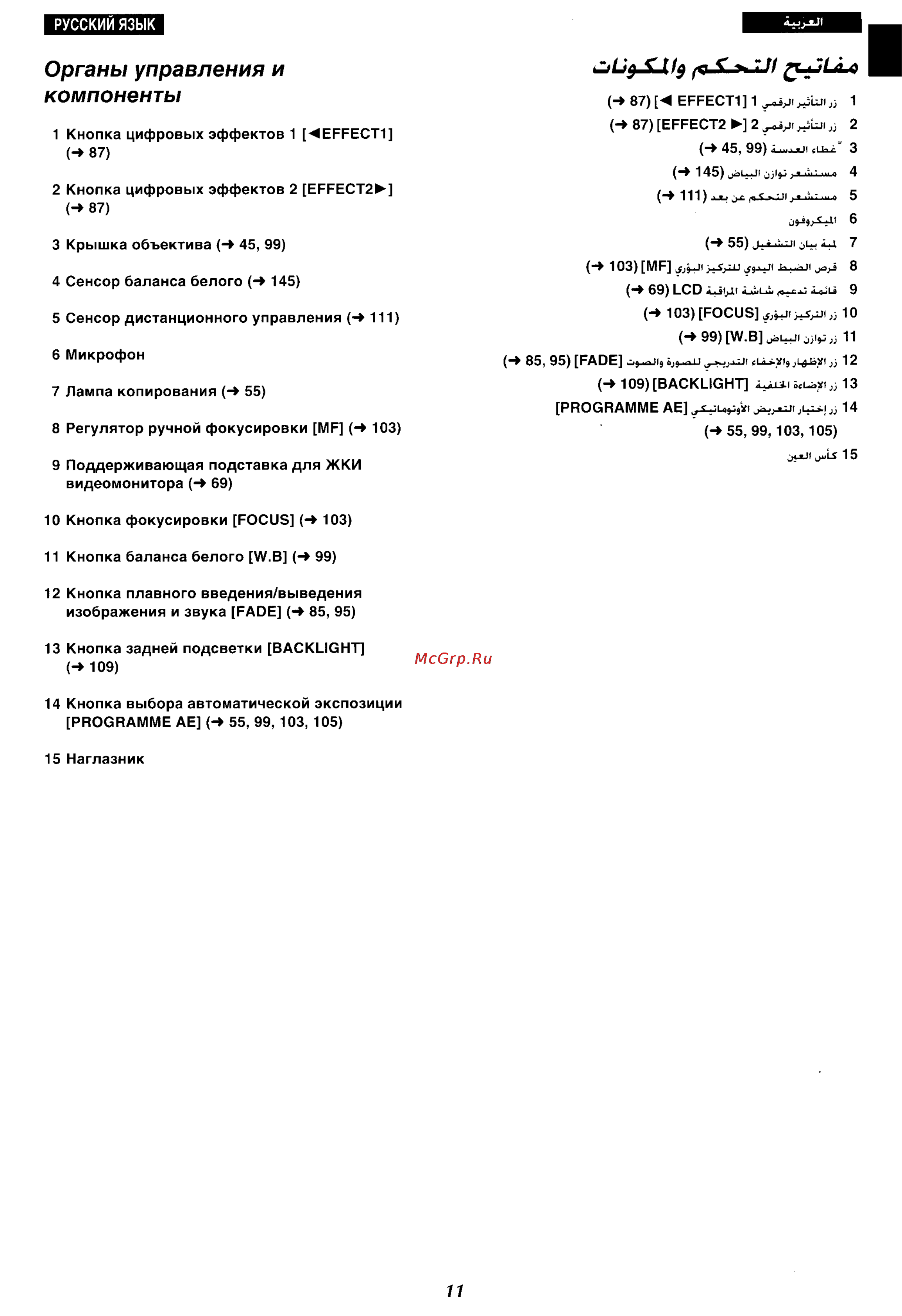 Panasonic NV-VX27EN [8/152] Органы управления и компоненты